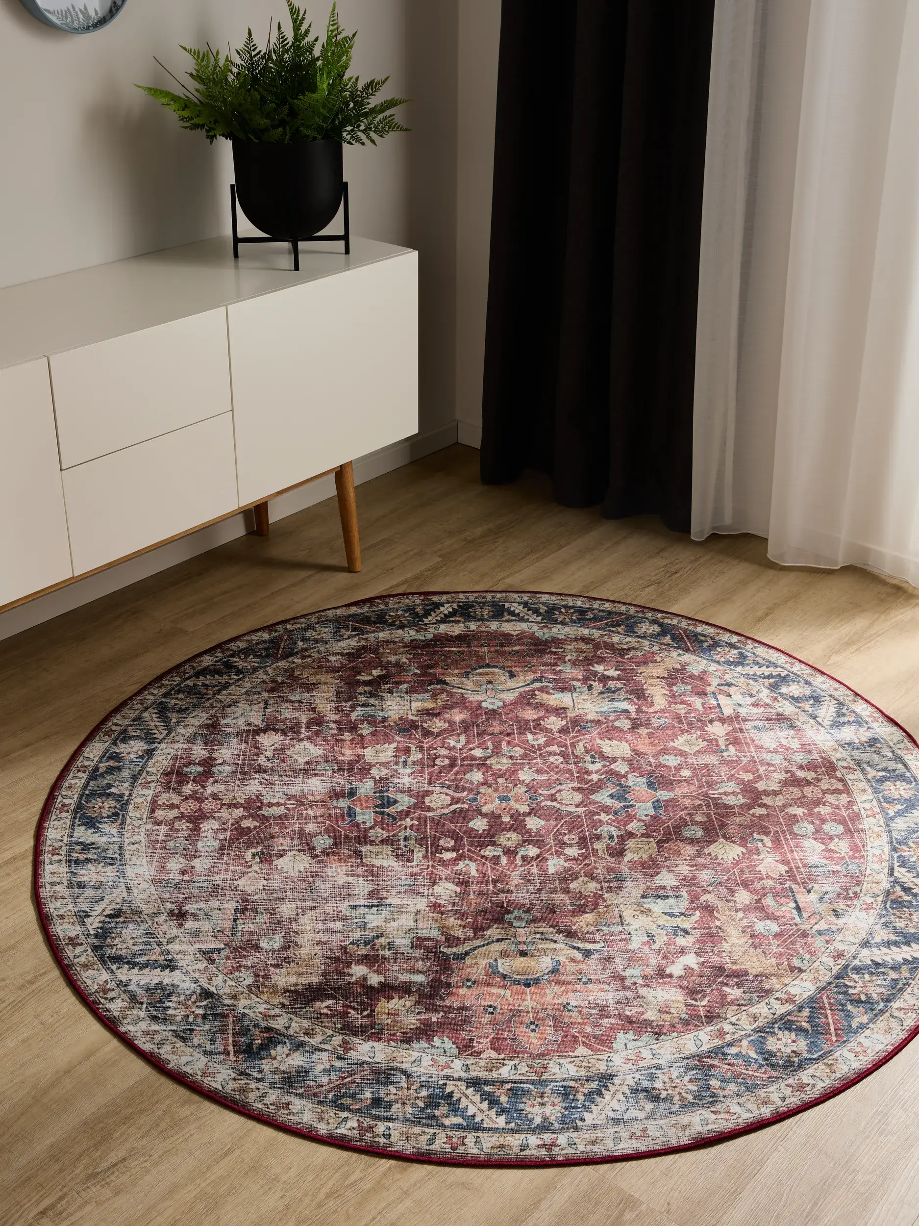 Rug made of 100% Polyester in Multicolour with a 100% Polyester high pile by benuta Basic
