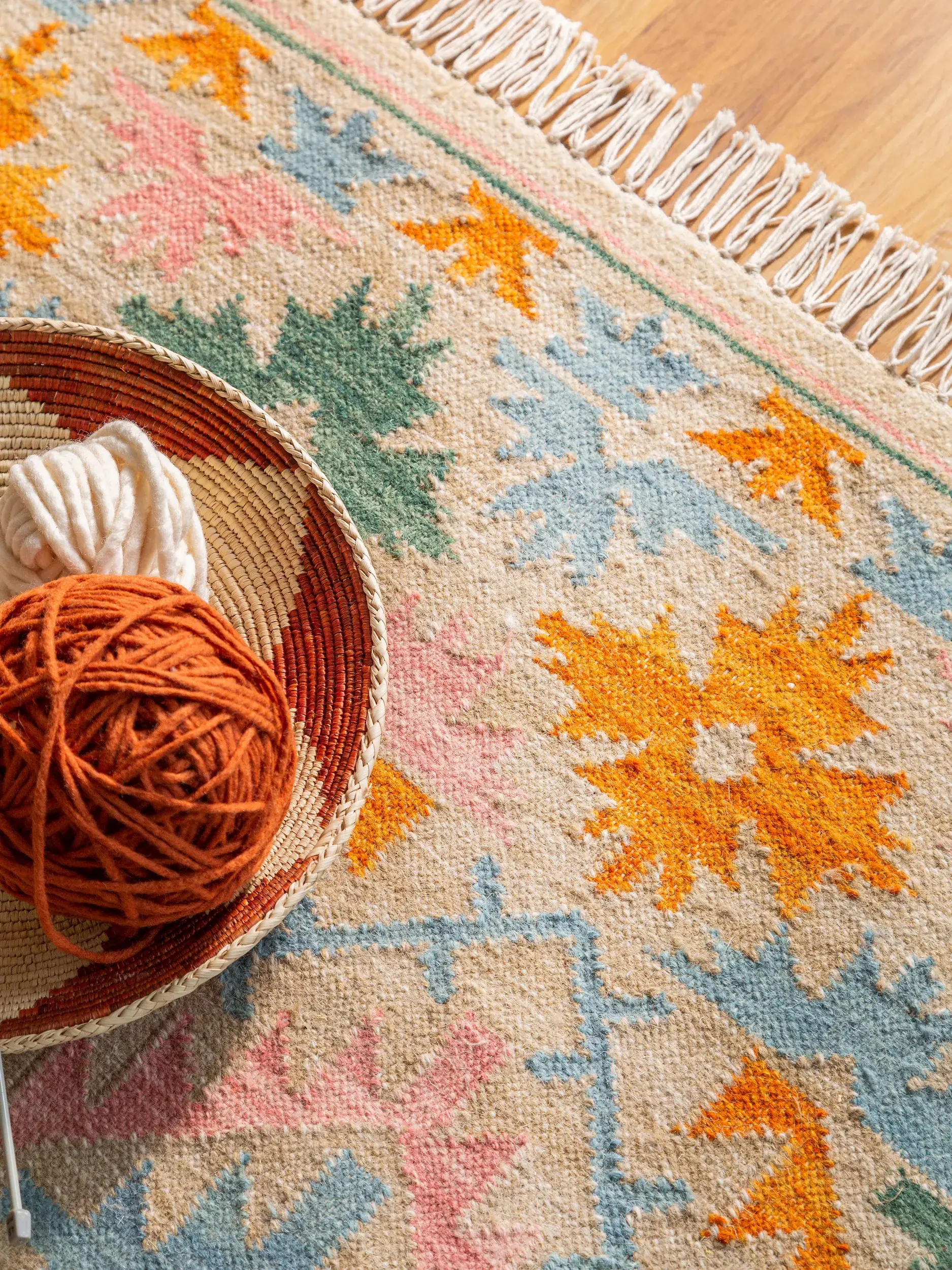 Alfombra de 90% Lana, 10% Algodón en Multicolor con un pelo de {{Placeholder_Pile Height}} de altura de benuta pure