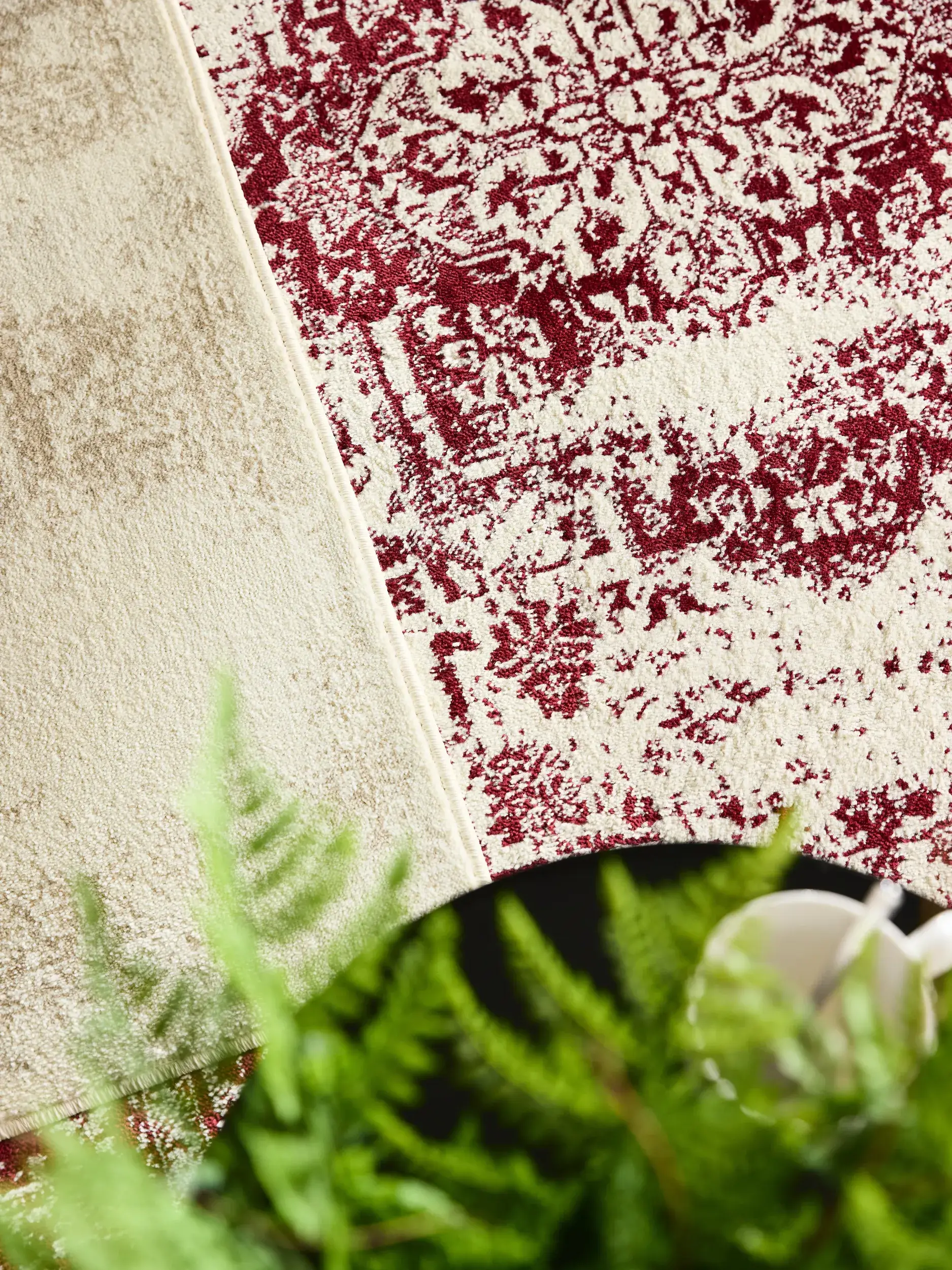 Rug made of 100% Polypropylen in Beige with a 100% Polypropylen high pile by benuta Basic