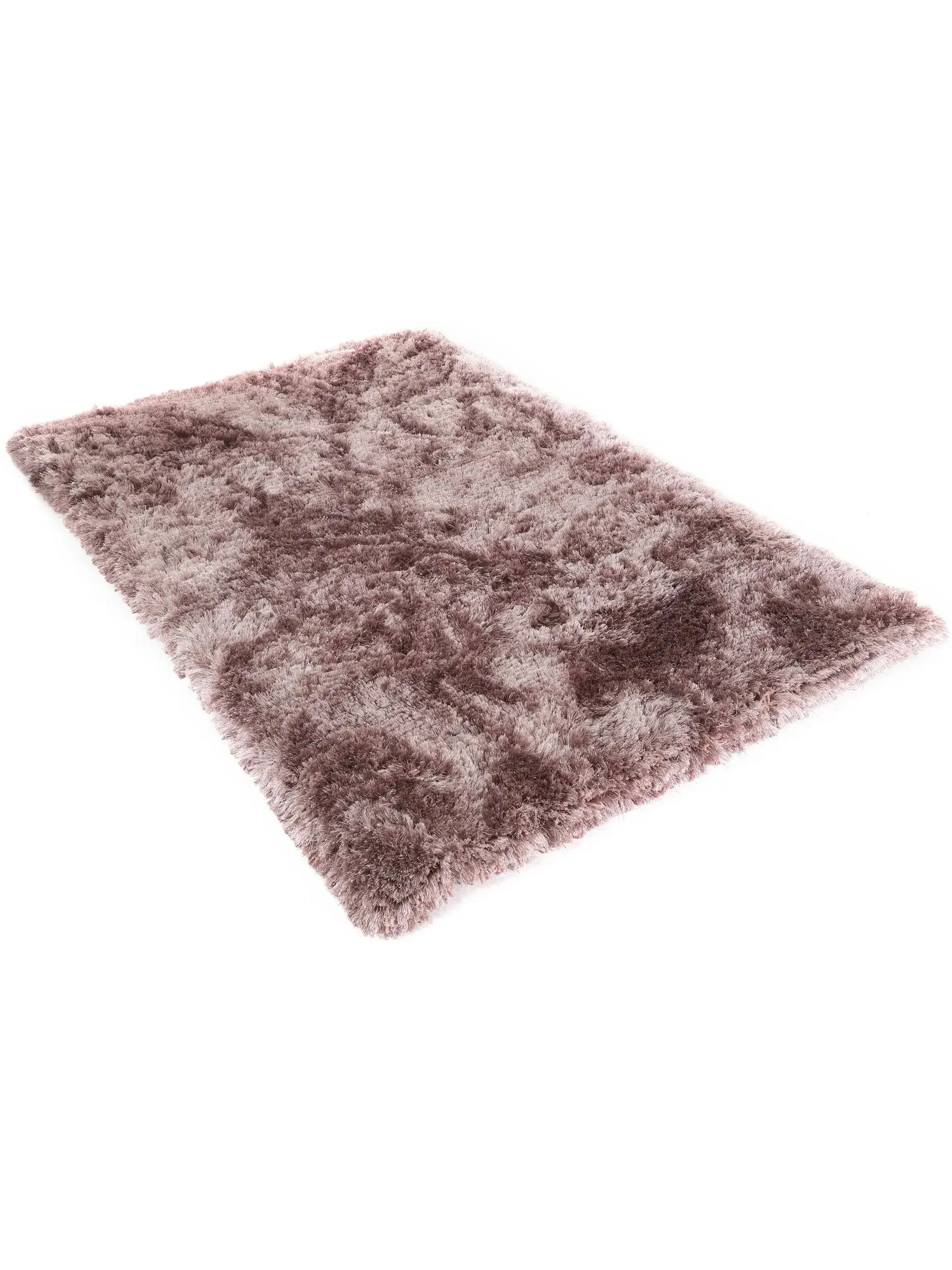 Teppich aus 100% Polyester in Rosa mit 100% Polyester hohem Flor von benuta Finest