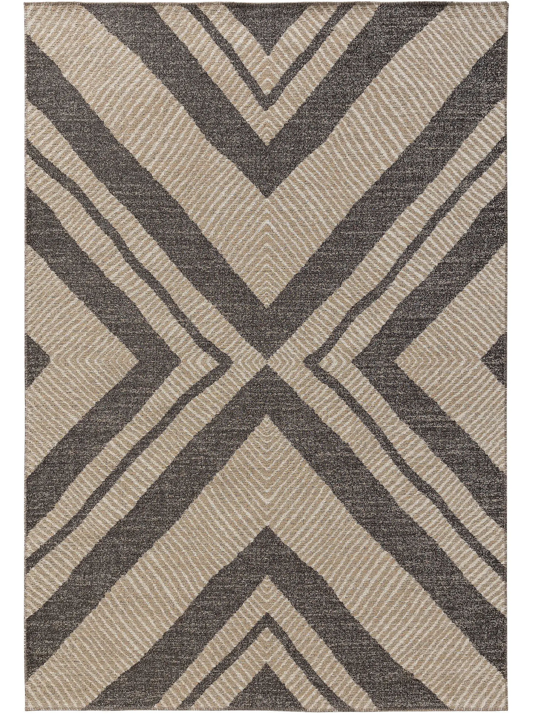 Flachgewebeteppich Elena Beige/Braun von 