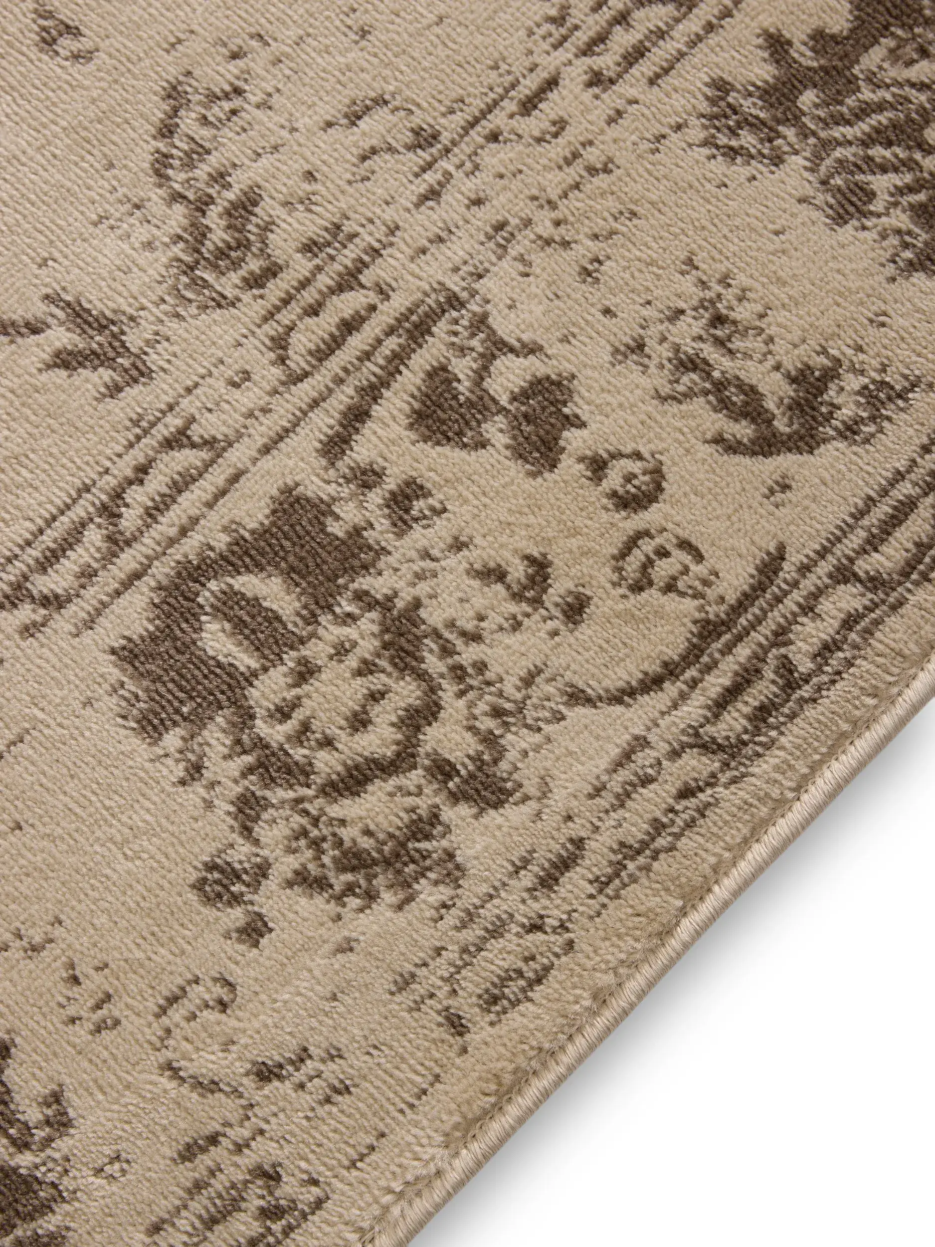 Rug made of 100% Polypropylen in Beige with a 100% Polypropylen high pile by benuta Basic