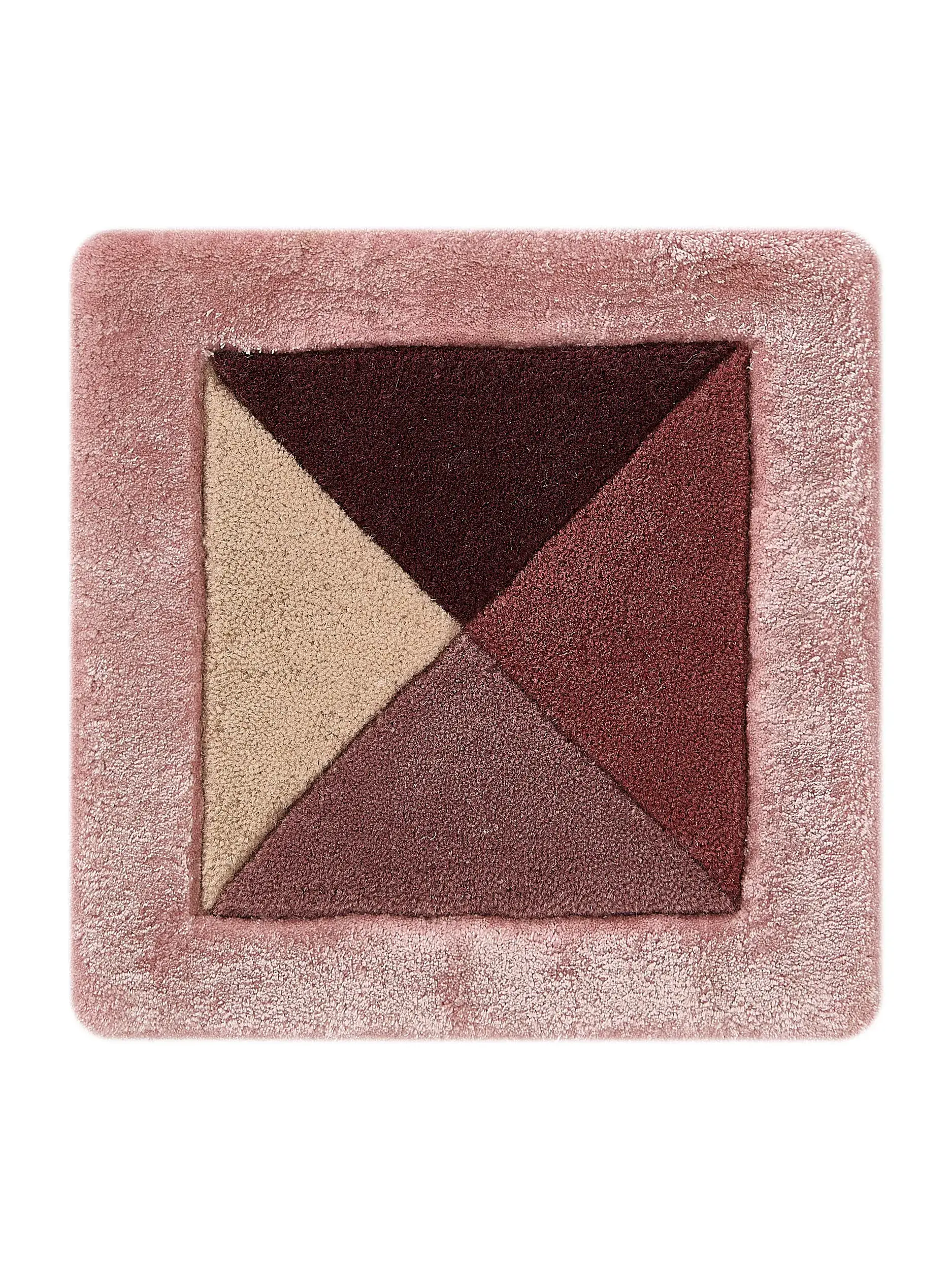 Tappeto Sid di 60% Lana, 40% Lyocell (Tencel™) in Rosa di benuta Finest