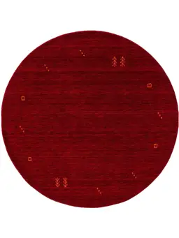 Round Wool Rug Jamal Red