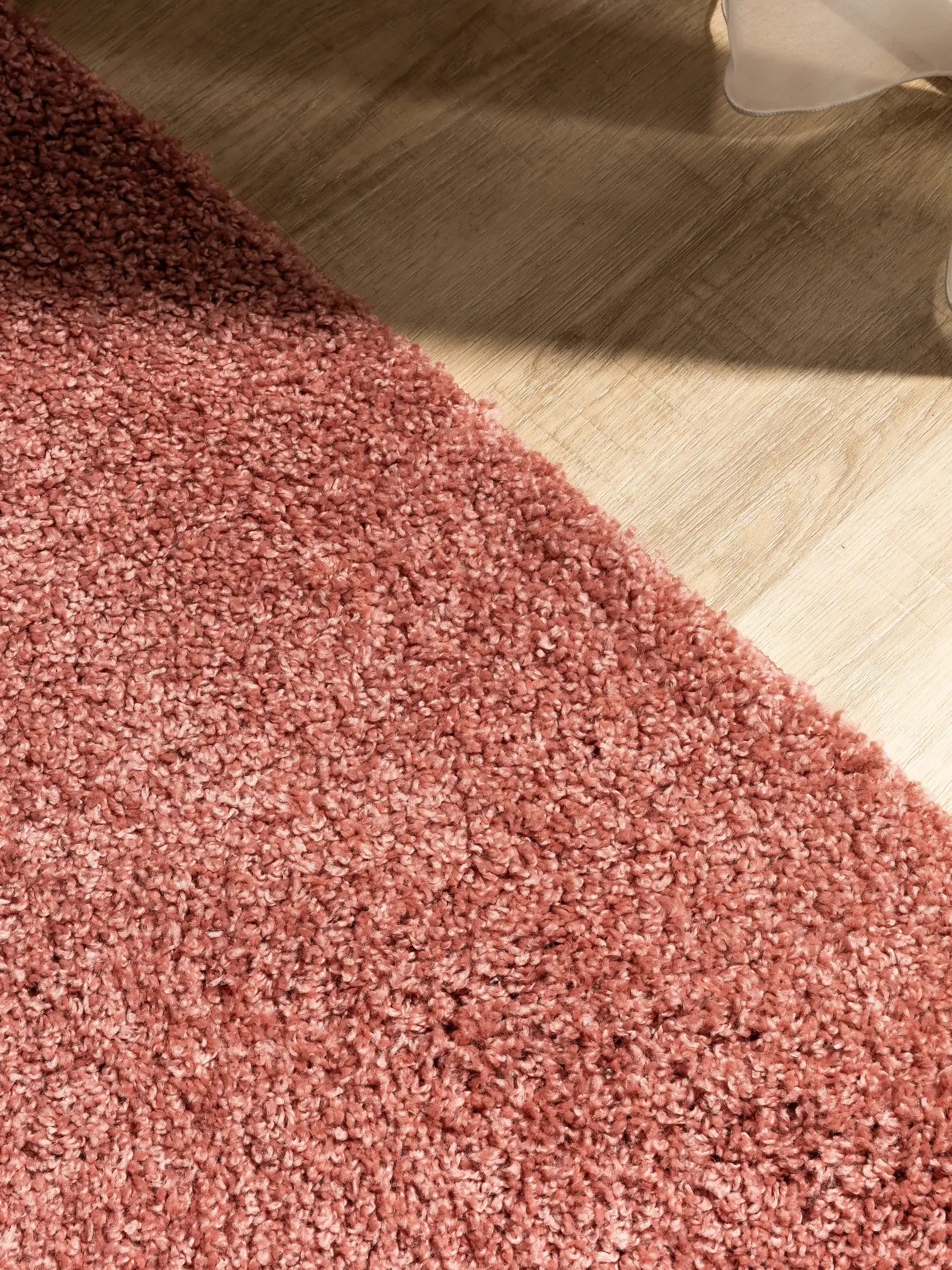 Teppe av 100% Polypropylen i Rosa med 100% Polypropylen høy lugg fra benuta Basic