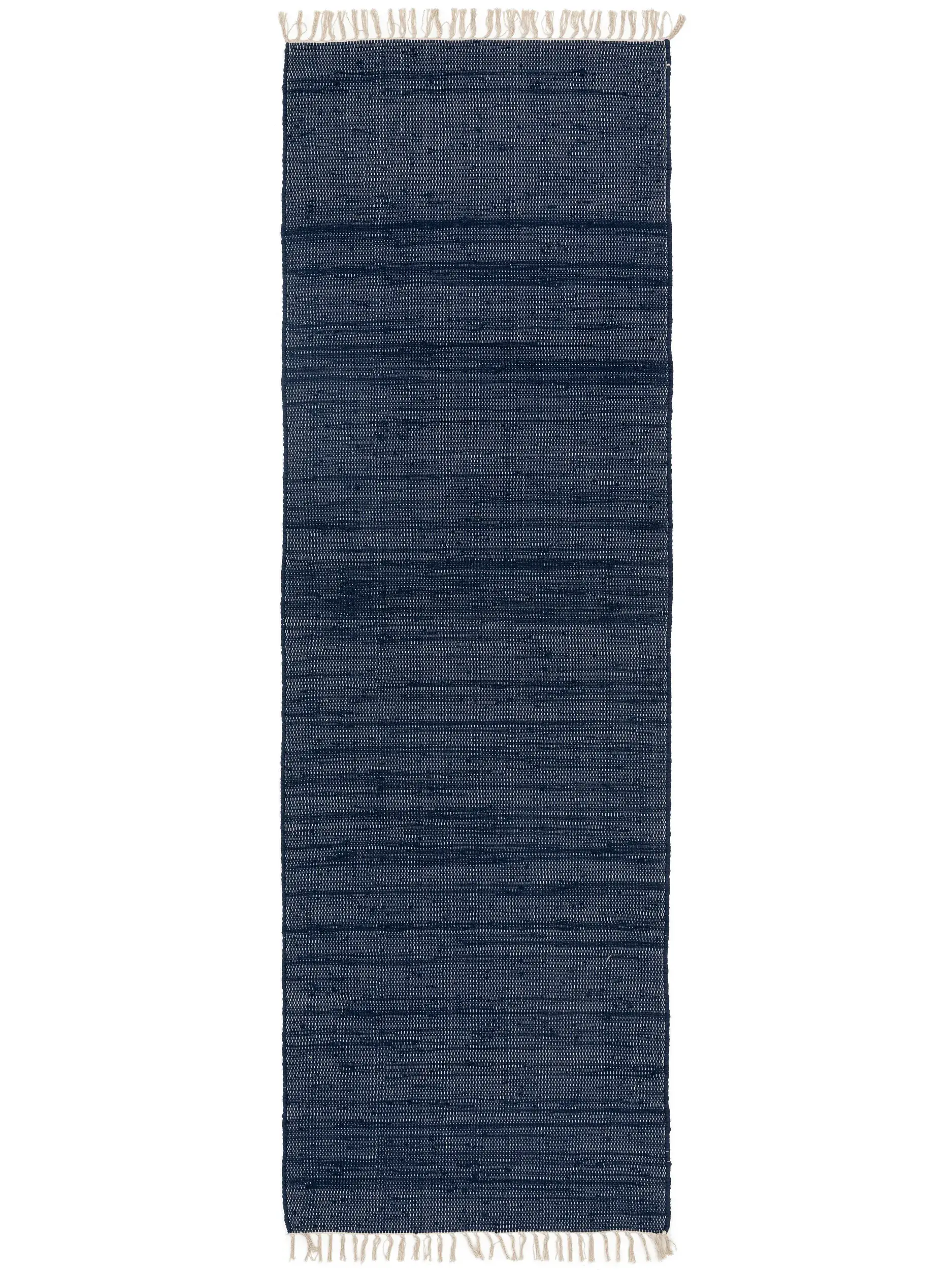 Teppich aus 100% Recycelte Baumwolle in Blau mit 100% Recycelte Baumwolle hohem Flor von benuta Basic