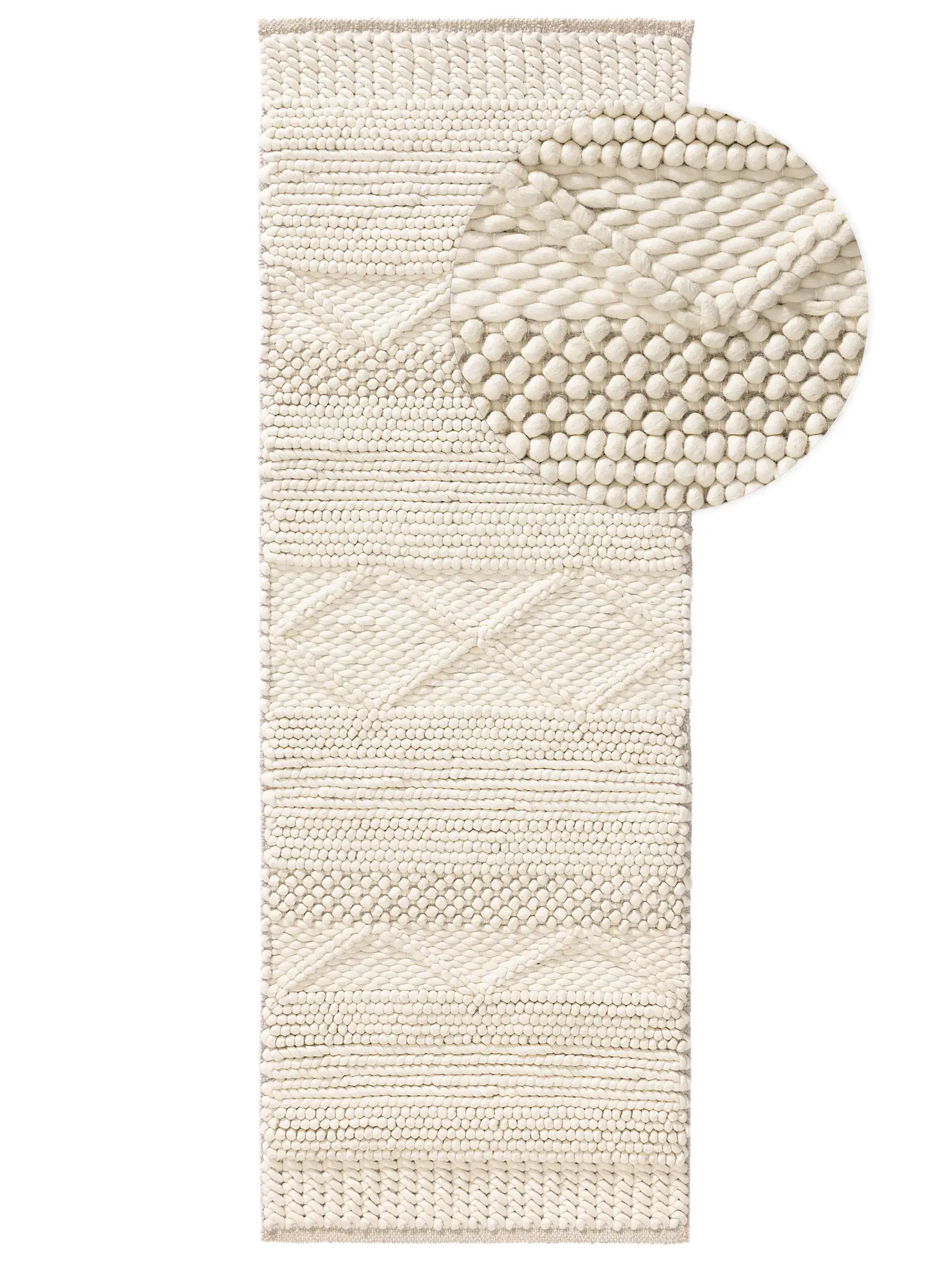 Teppich Alva aus 100% Wolle in Beige von benuta Pure
