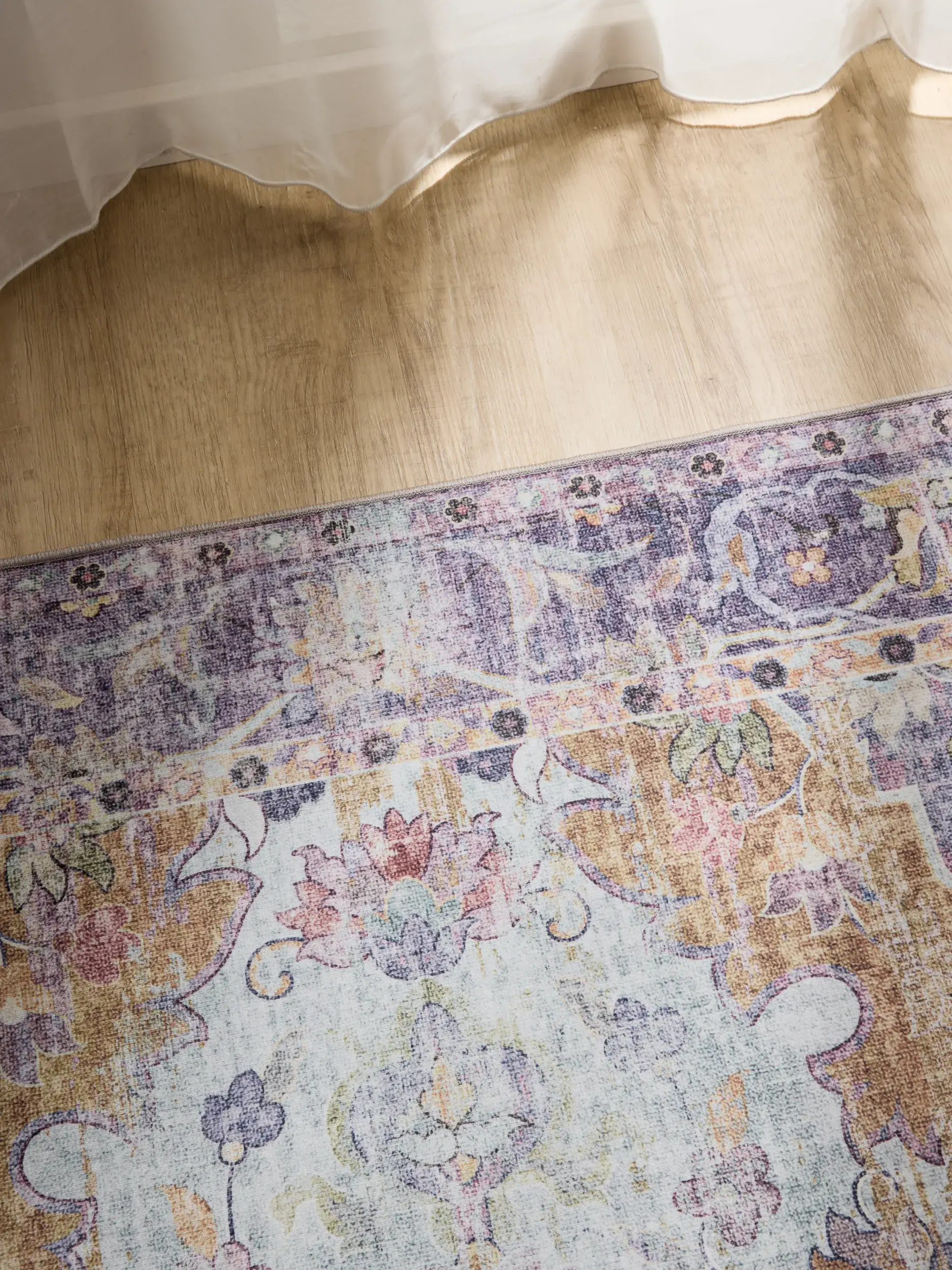 Rug made of 100% Polyester in Multicolour with a 100% Polyester high pile by benuta Basic