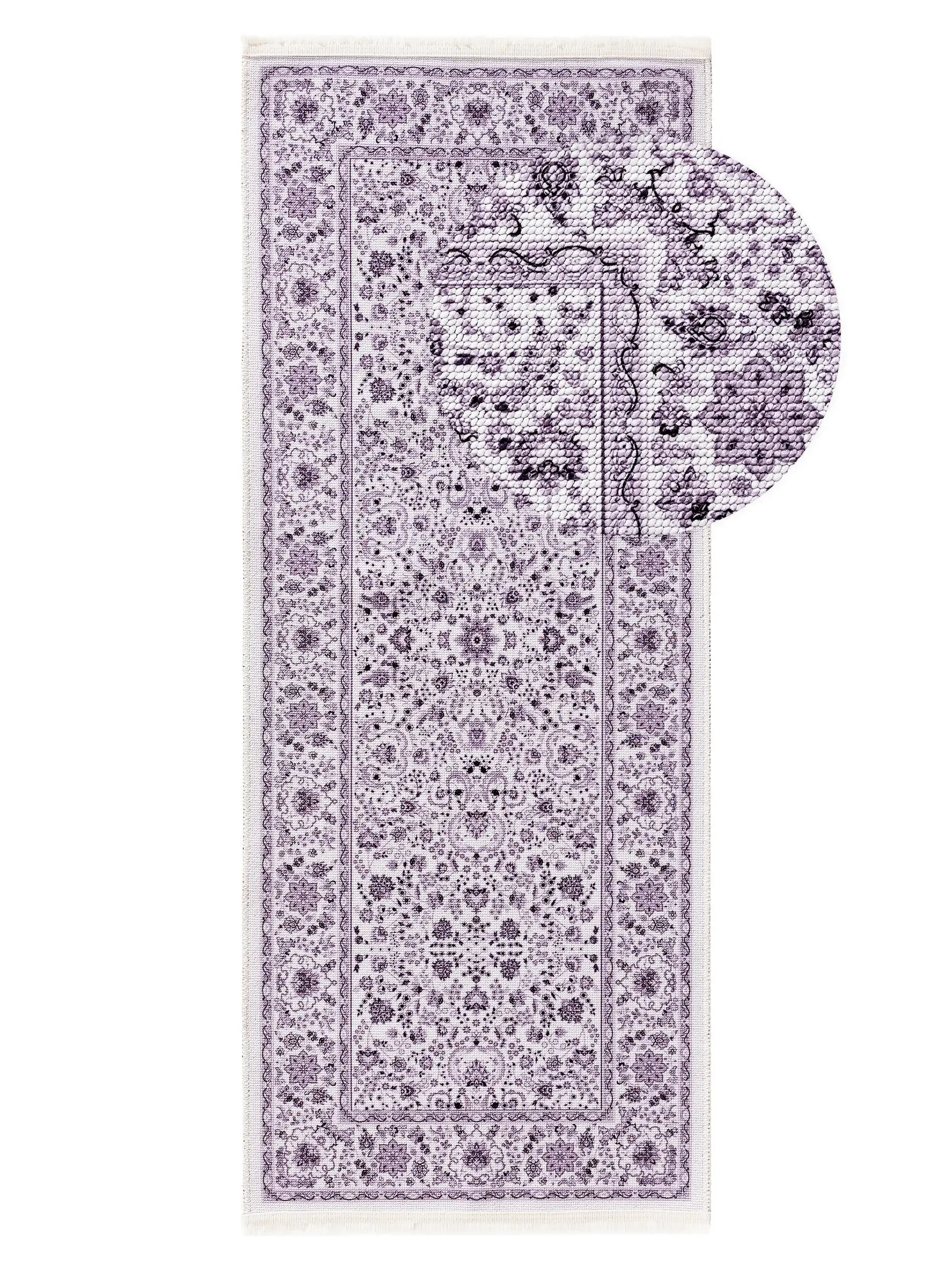 Rug made of 70% Polyester, 30% Baumwolle in Lila with a 70% Polyester, 30% Baumwolle high pile by benuta Pop