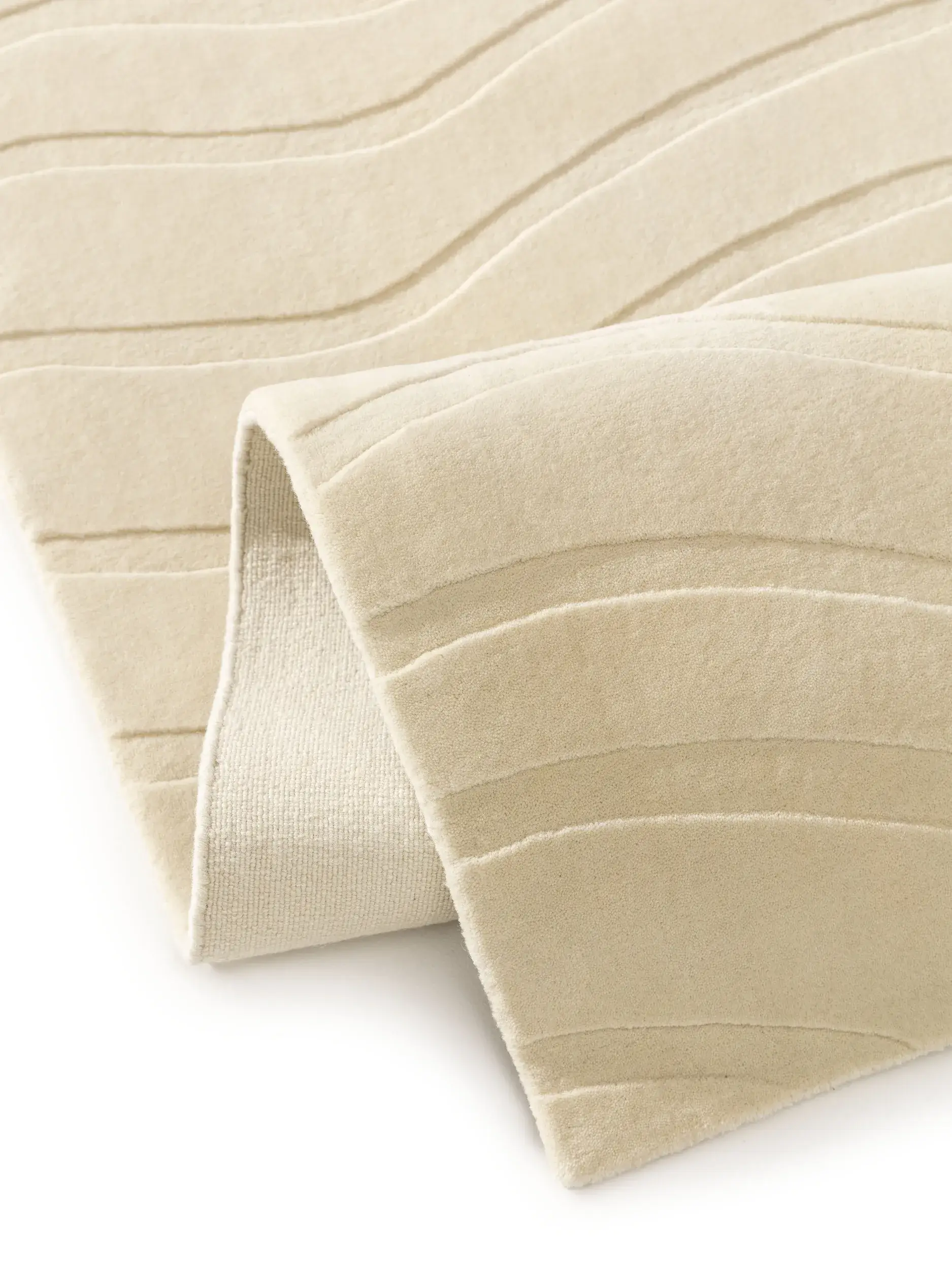Teppe av 100% Wolle (aus Neuseeland) i Beige med 100% Wolle (aus Neuseeland) høy lugg fra benuta Finest