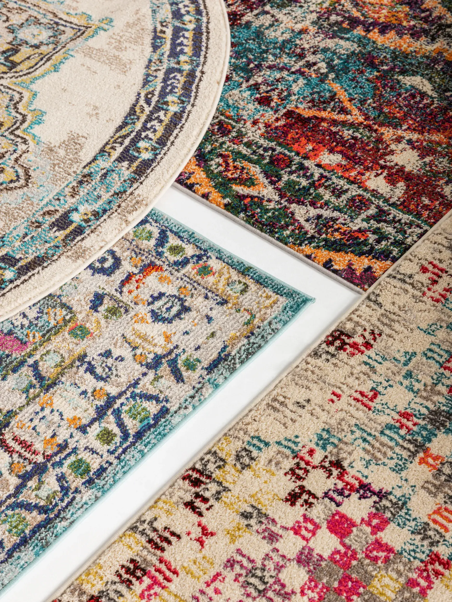 Teppich aus 100% Polypropylen in Blau mit 100% Polypropylen hohem Flor von benuta Nest