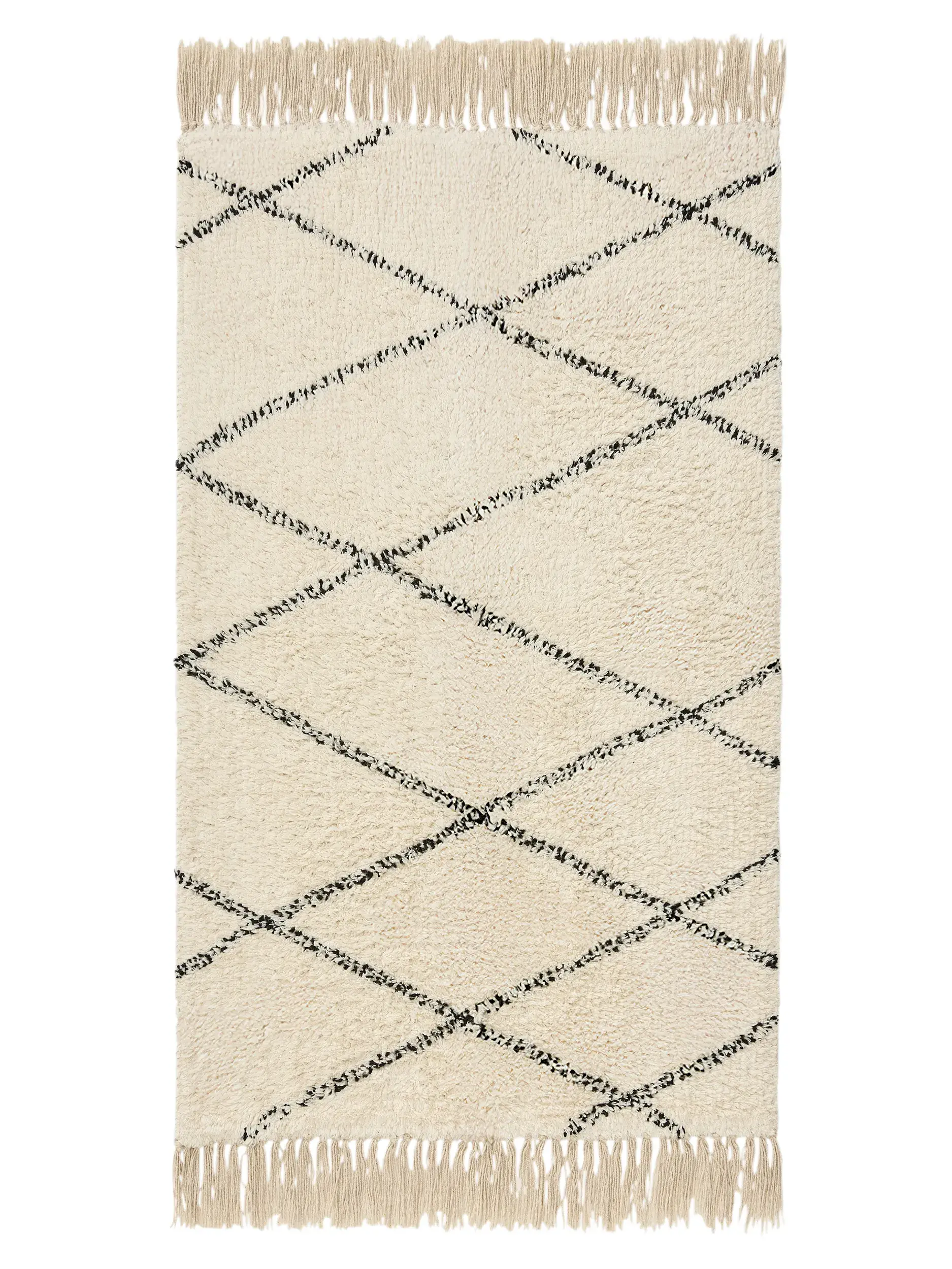 Badematte Naomi Cream i Geometrisch-design laget av 100% Baumwolle fra benuta Nest