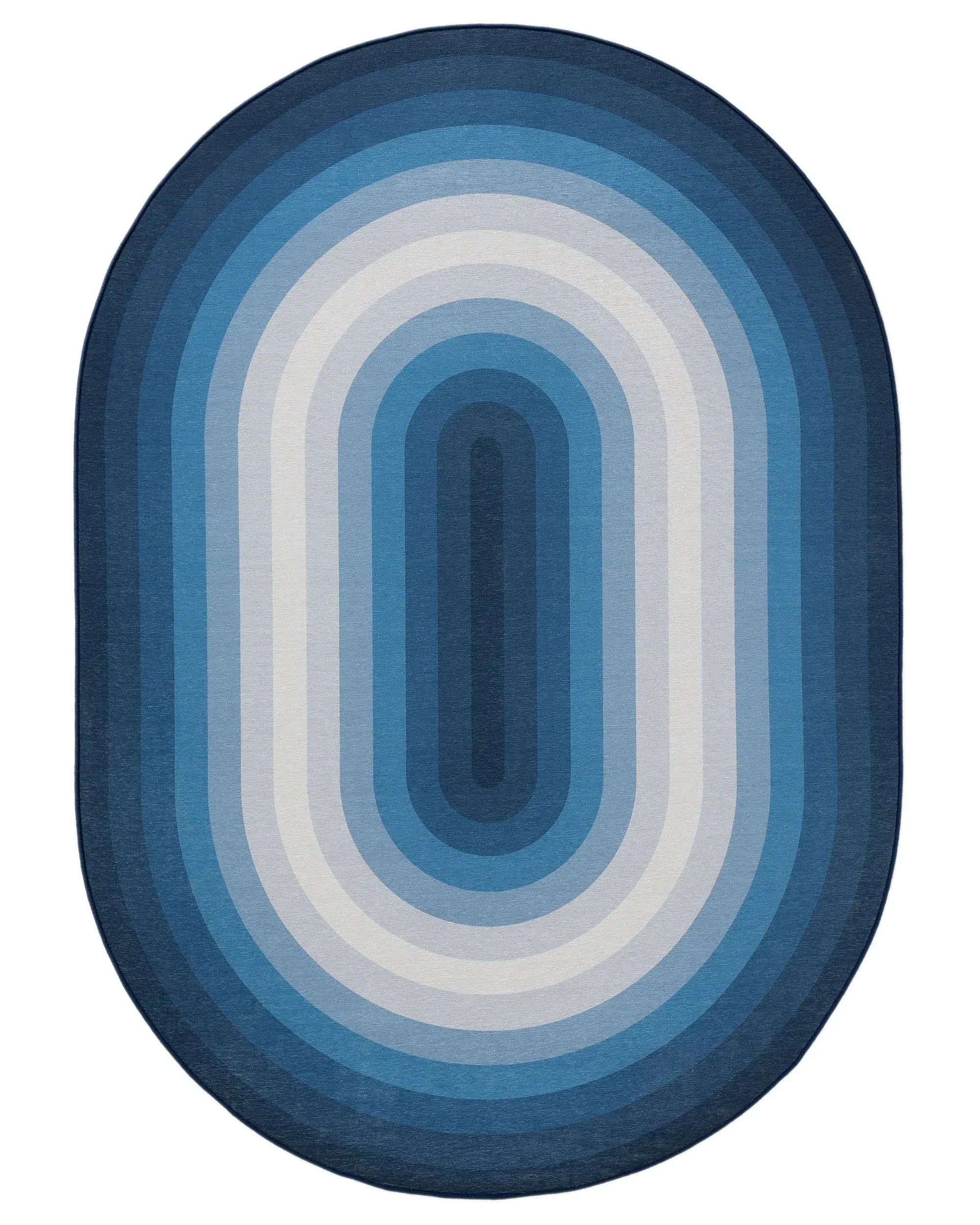 Tapis en 100% Polyester en Bleu avec une pile de 100% Polyester de hauteur de benuta POP