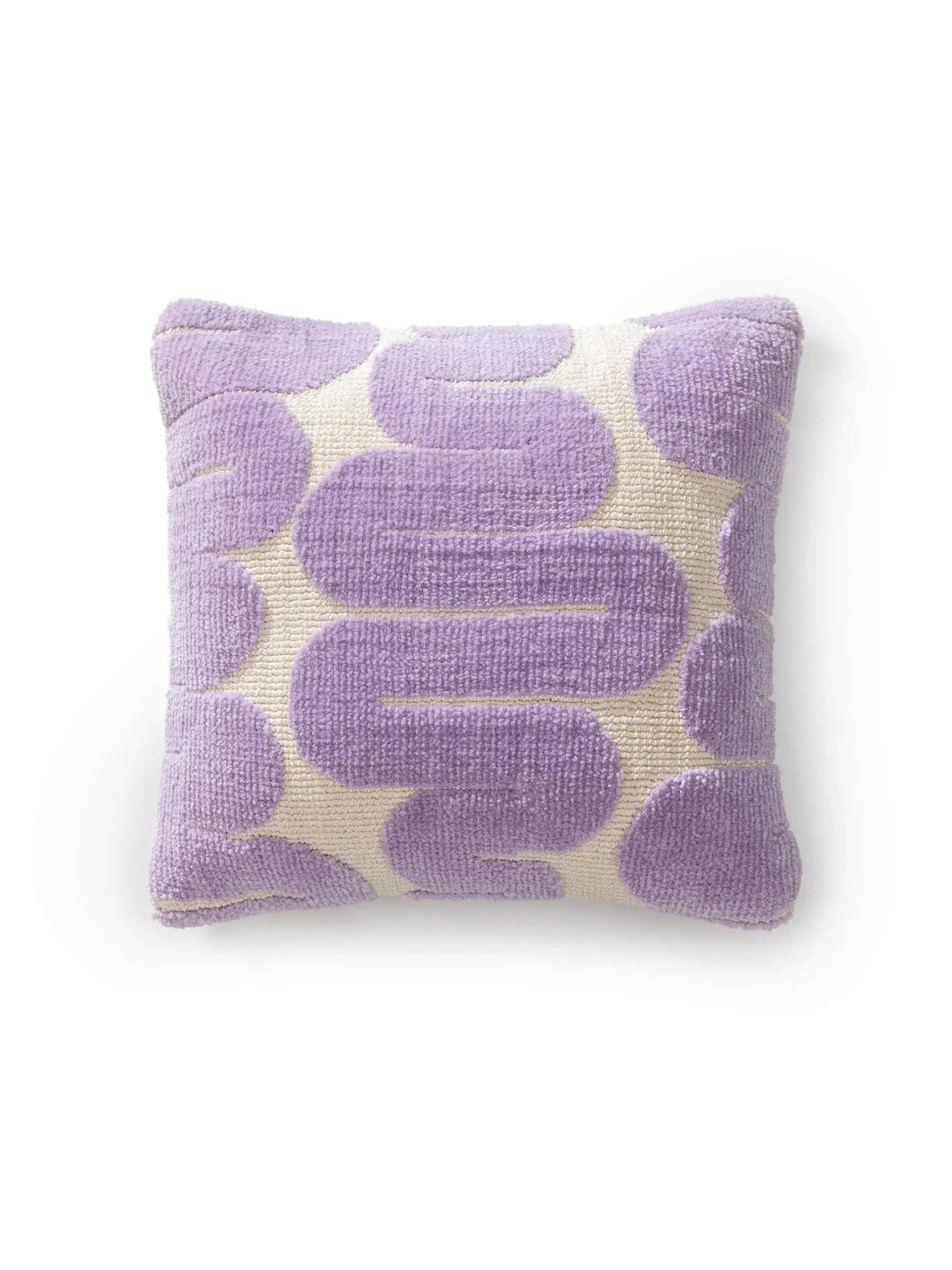 Cushion Cover Ally Purple in Abstract design made of 100% Polyester (Microfiber) by benuta Pop