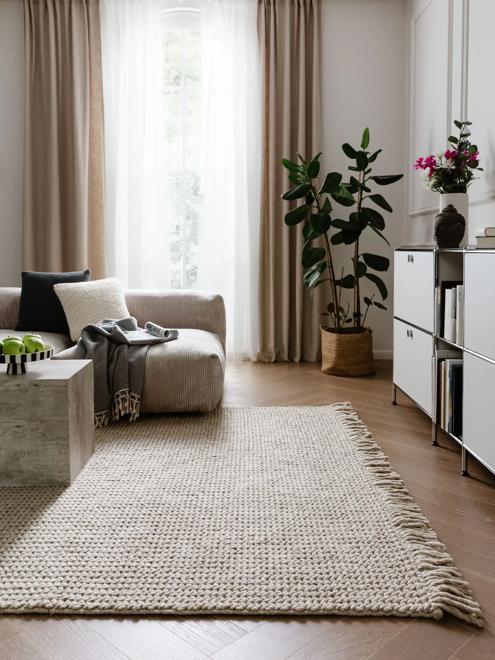 Wollen Vloerkleed Velma Beige van 
