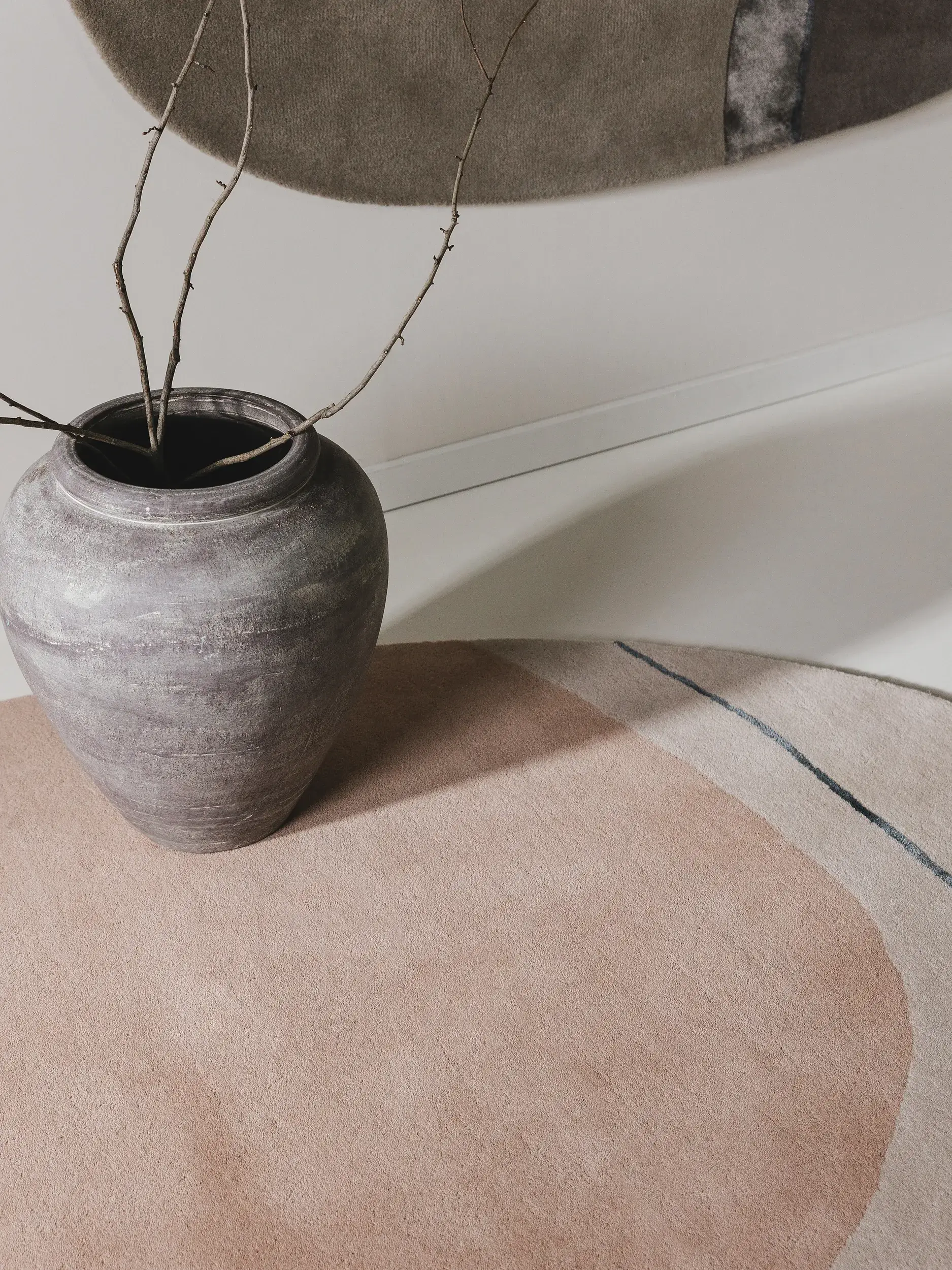 Tapis en 90% Laine, 10% Viscose en Beige avec une pile de 90% Laine, 10% Viscose de hauteur de benuta pure