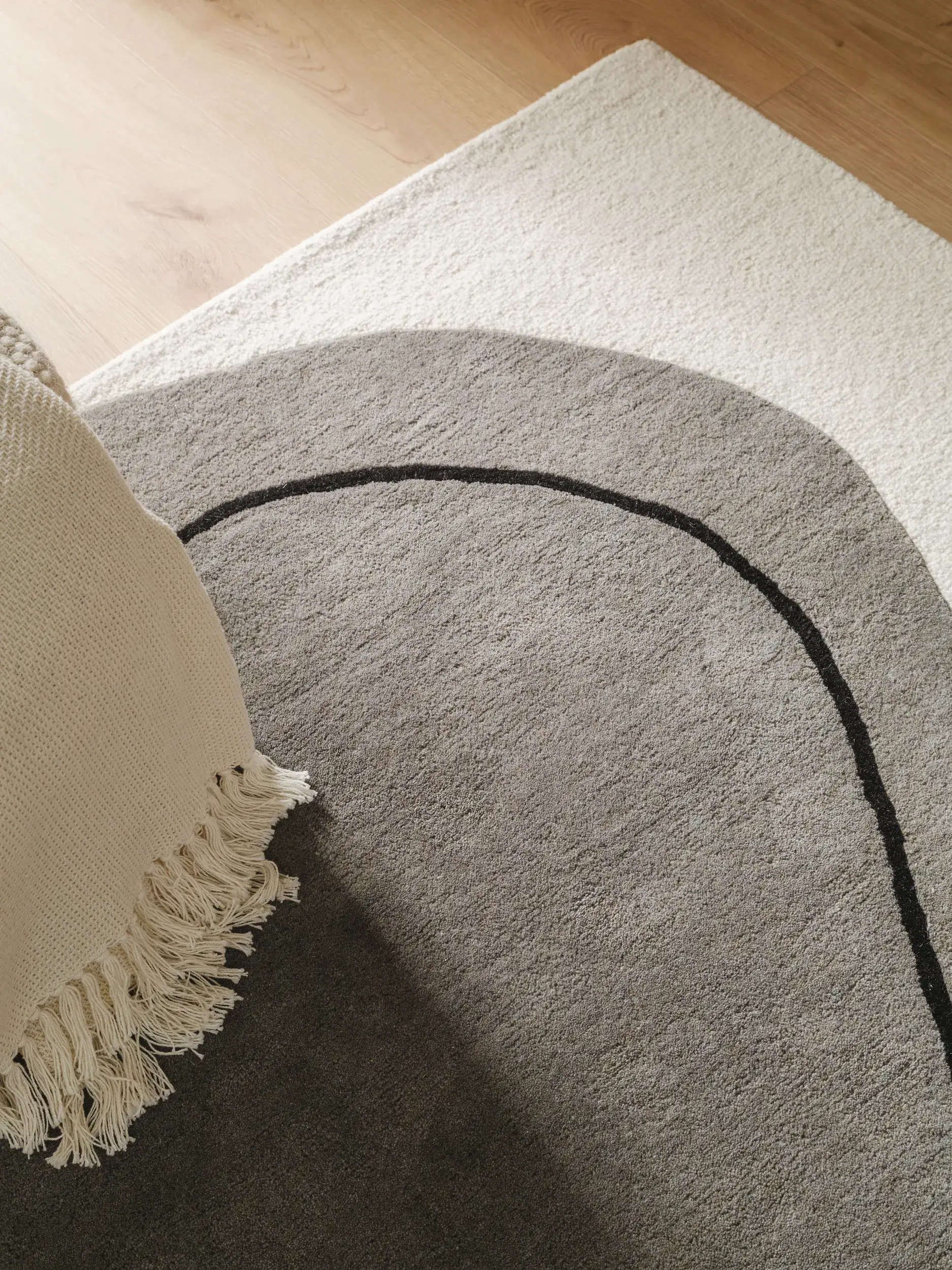 Teppich aus 100% Wolle in Multicolor mit 100% Wolle hohem Flor von benuta Pure