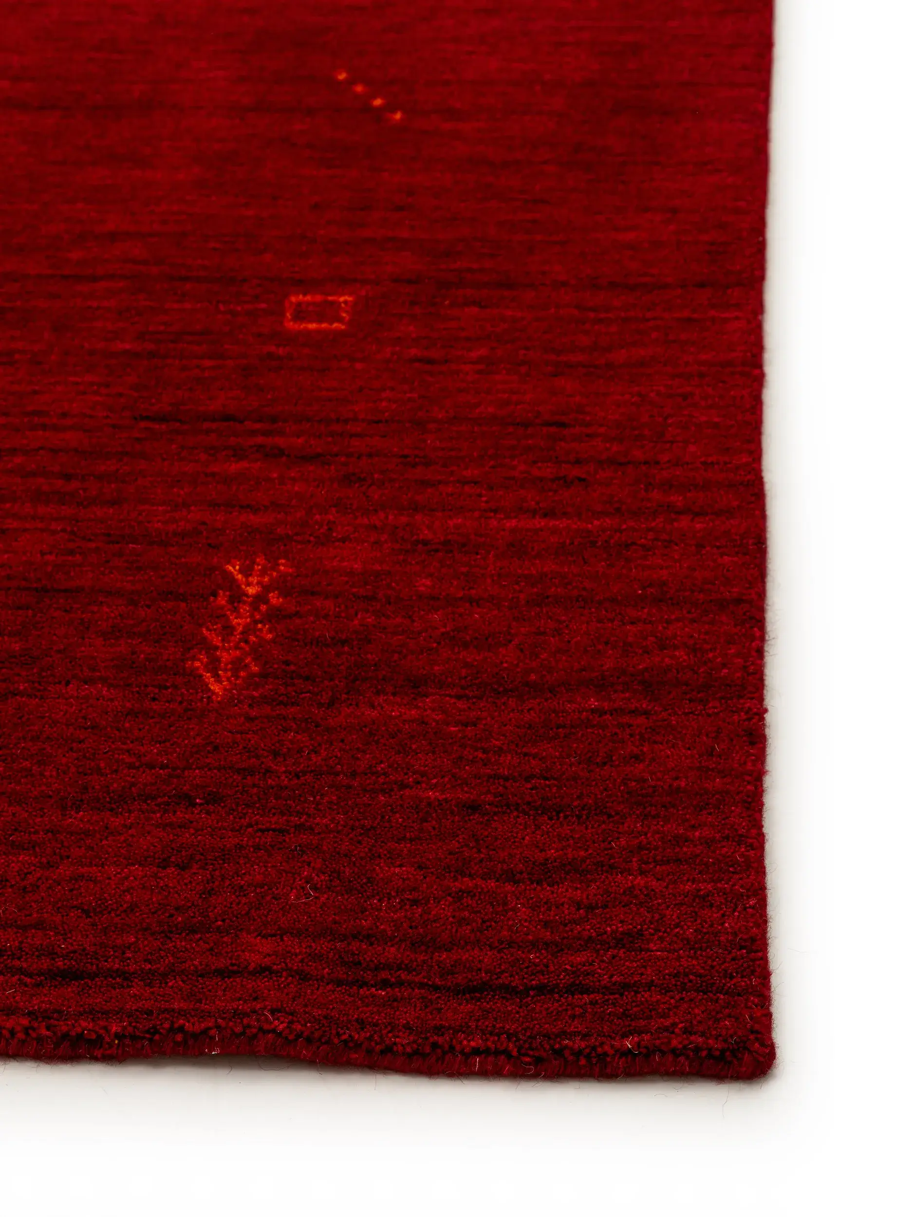 Tappeto di 100% Lana in Rosso con pelo alto 100% Lana da benuta nest