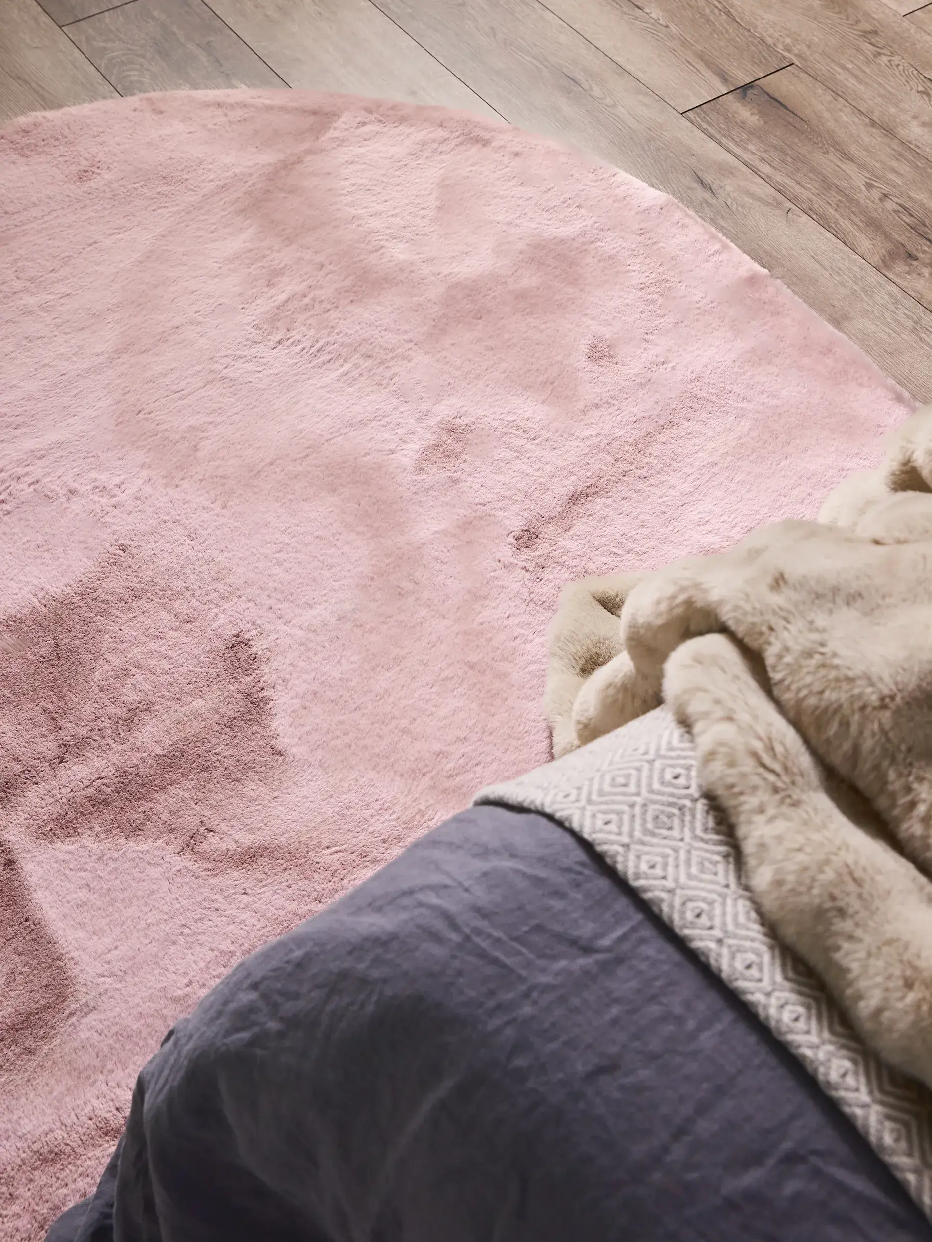 Teppich Dave aus 100% Polyester in Rosa von benuta Nest