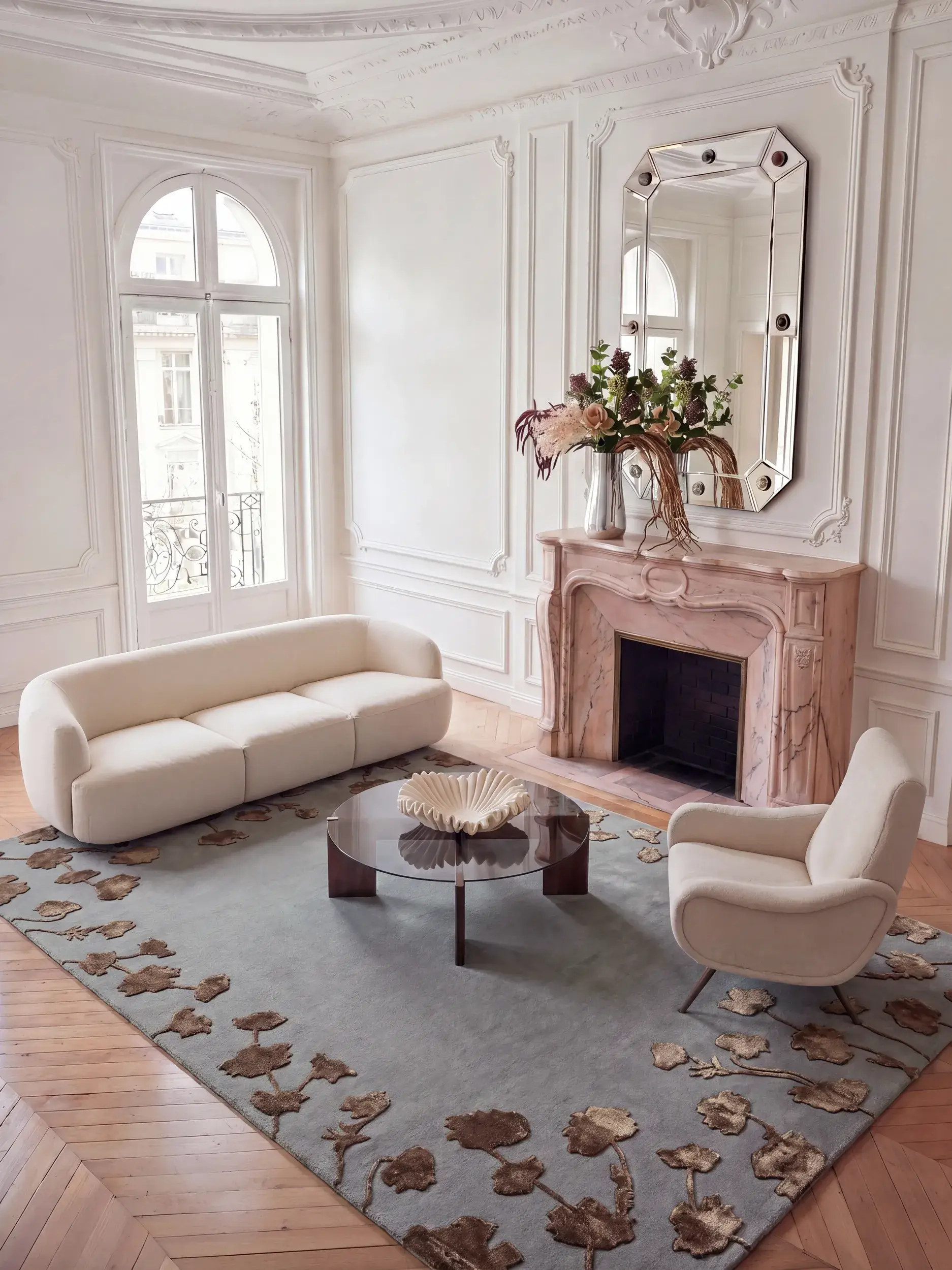 Tapis Alice en 80% Laine (50% de Nouvelle-Zélande), 20% Lyocell (TENCEL™) en  de benuta Finest