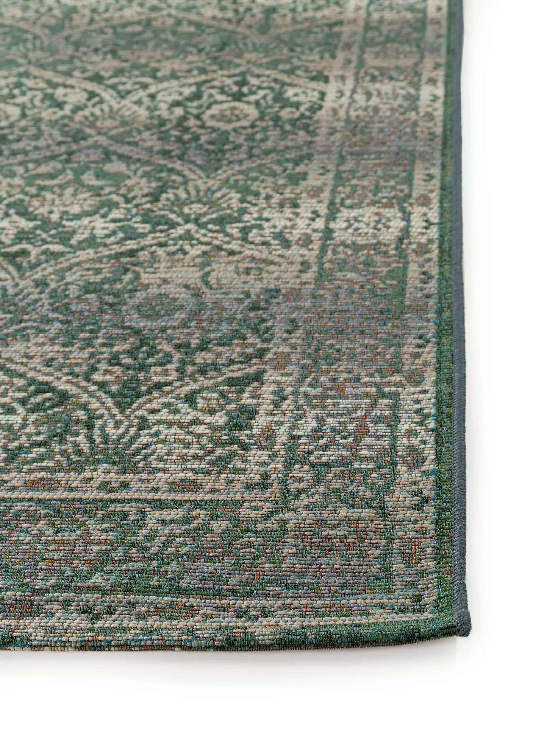Rug Artis made of 76% Polypropylen, 23% Polyester, 1% Latex in Green by benuta Nest