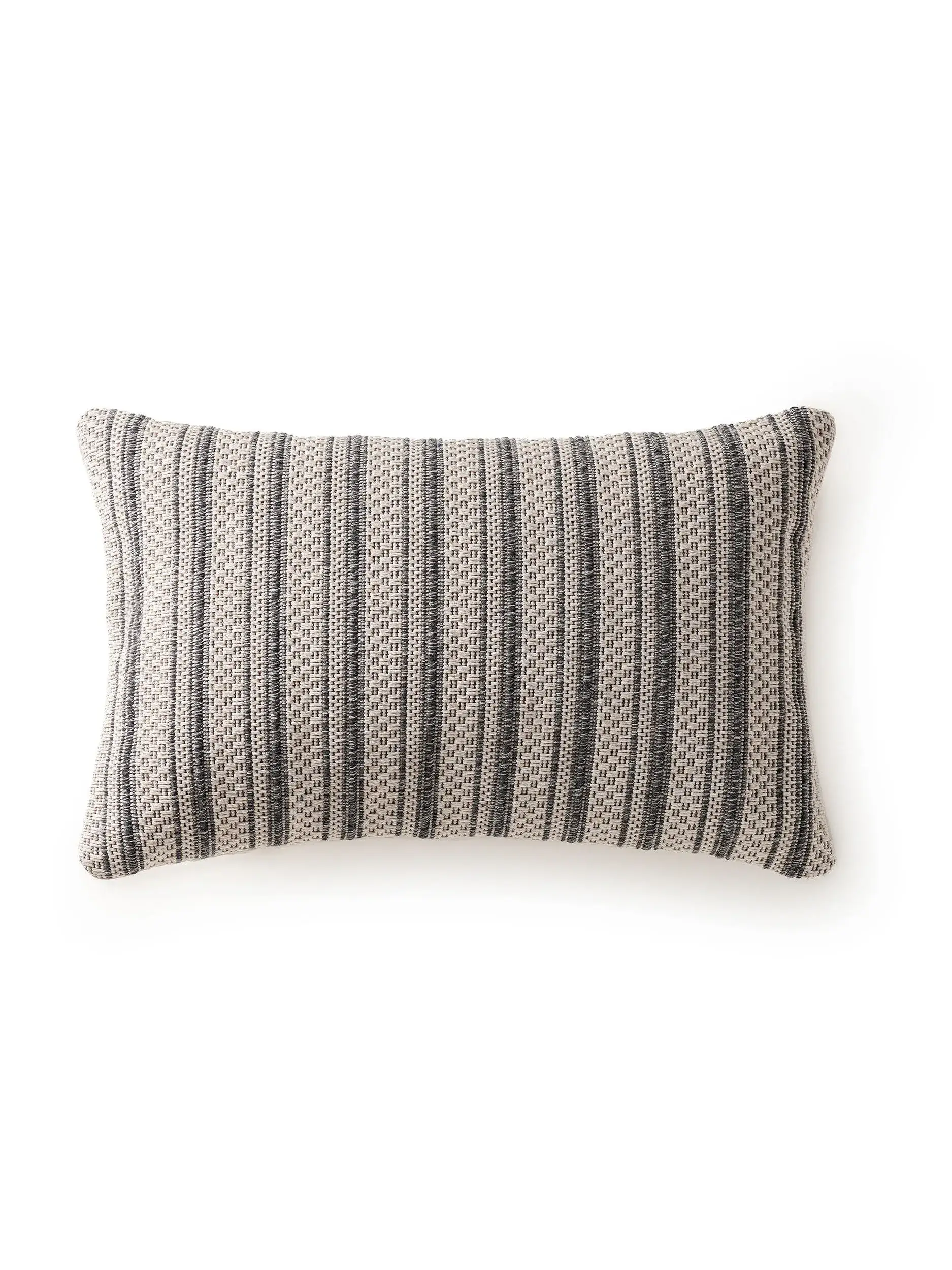 Housse de coussin Santo Anthracite en motif Rayures en 100% Coton de benuta