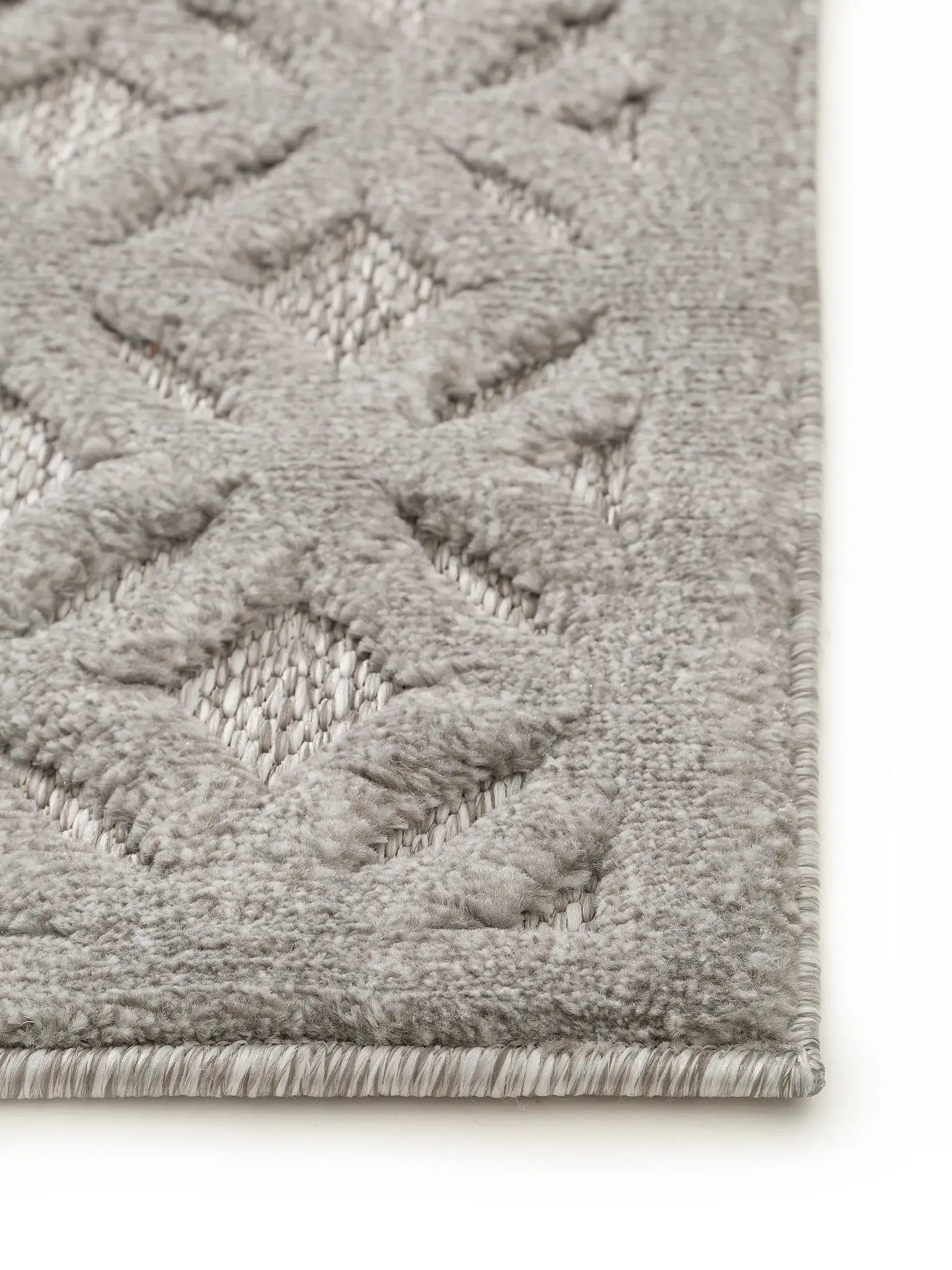 Teppich Bonte aus 100% Polypropylen in Grau von benuta Nest