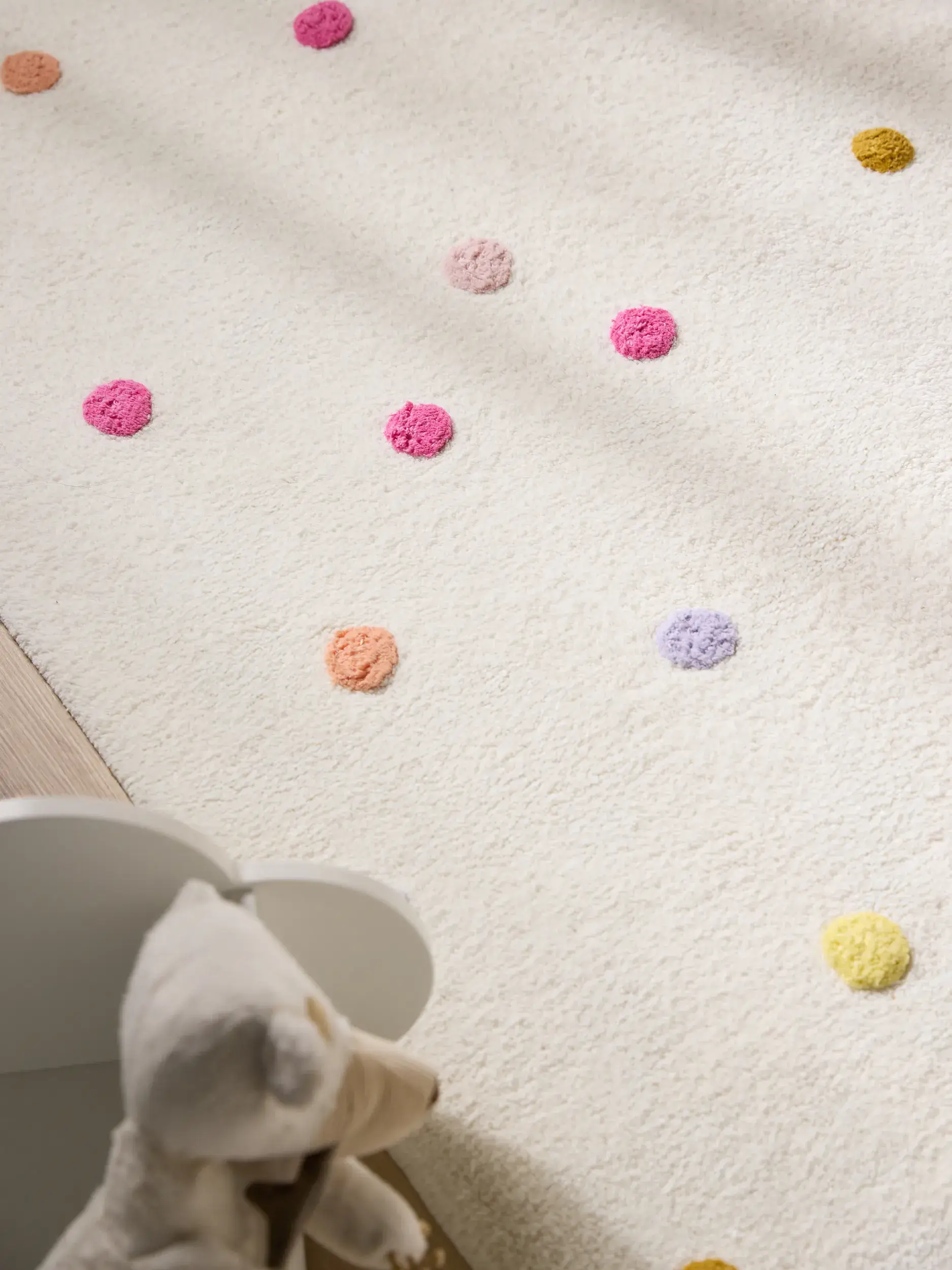 Teppe av 100% Recycelte Baumwolle i Multicolor med 100% Recycelte Baumwolle høy lugg fra Lytte