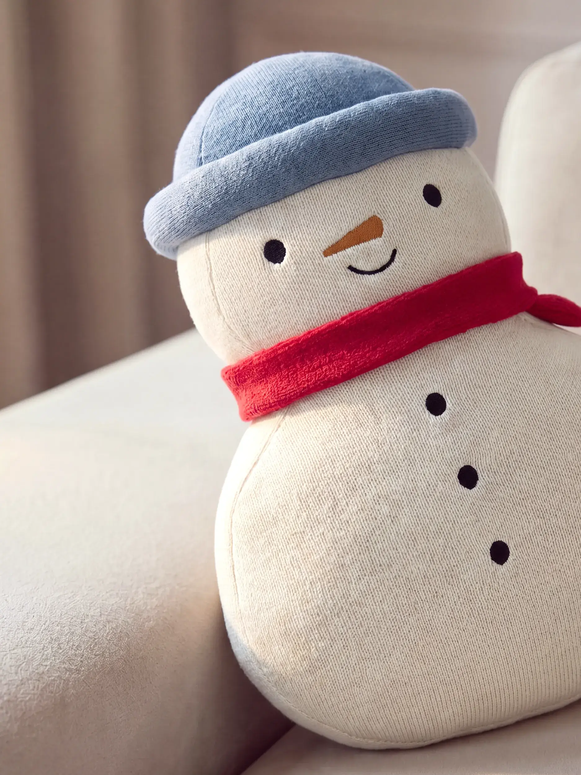 Kerstkussen Snowman Wit van benuta