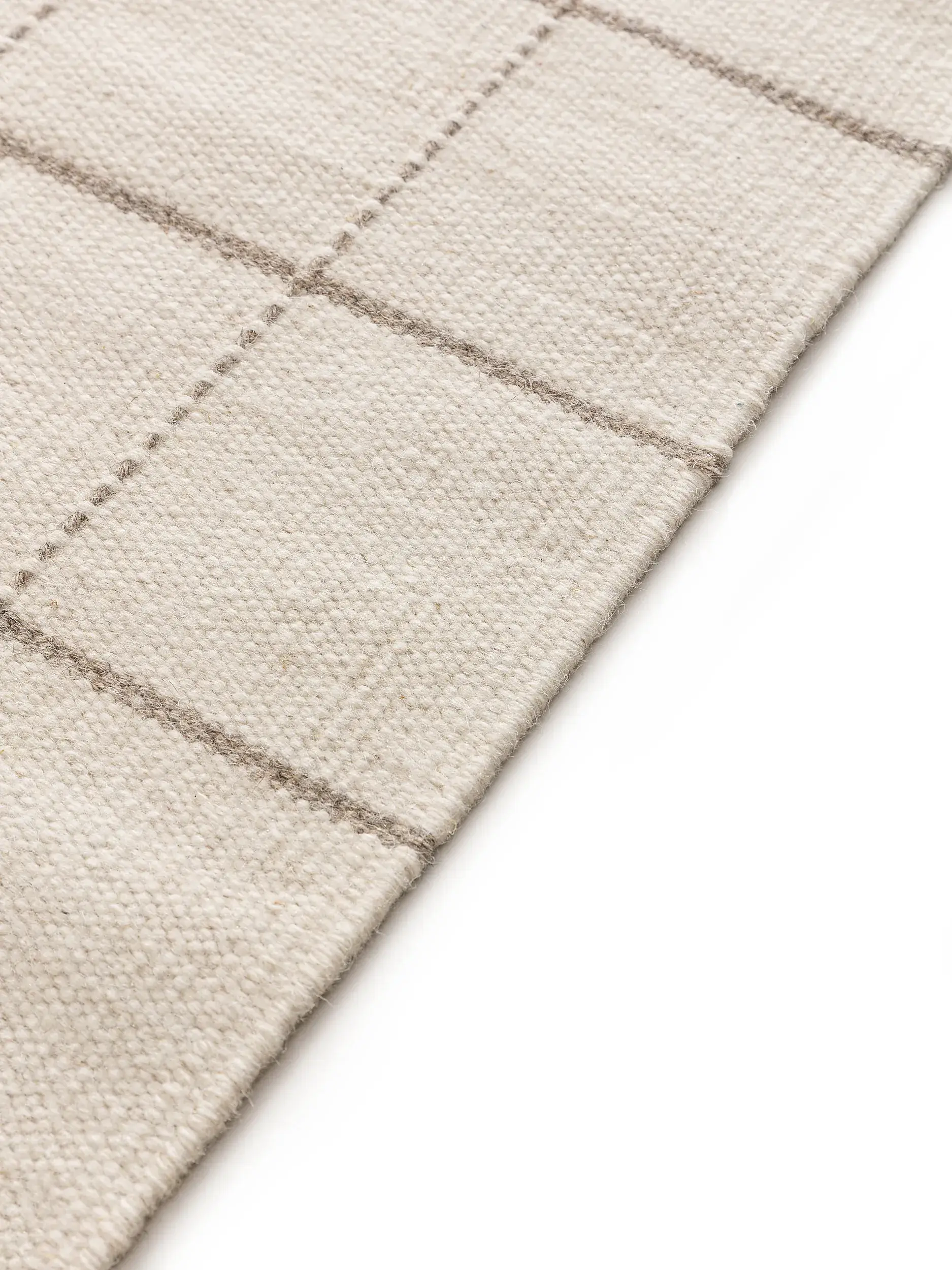 Tappeto di 90% Lana, 10% Cotone in Beige con pelo alto 90% Lana, 10% Cotone da benuta pure