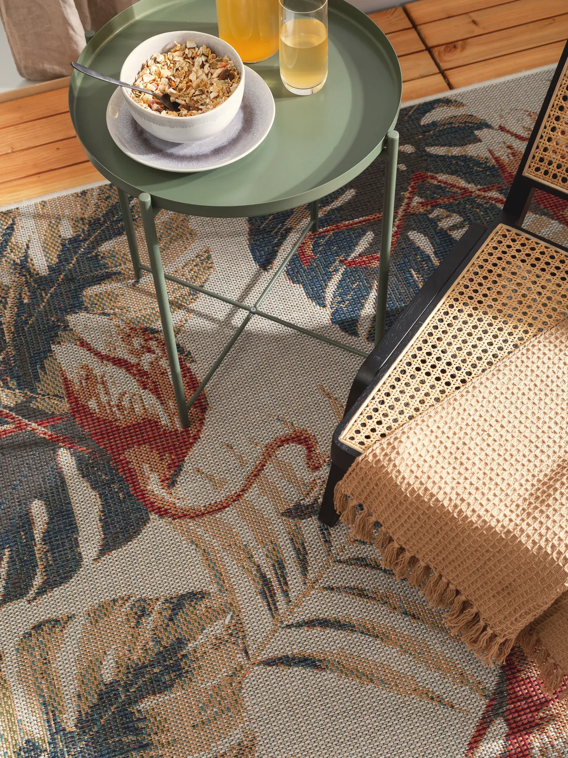 Rug made of 100% Polypropylen in Multicolour with a 100% Polypropylen high pile by benuta Nest