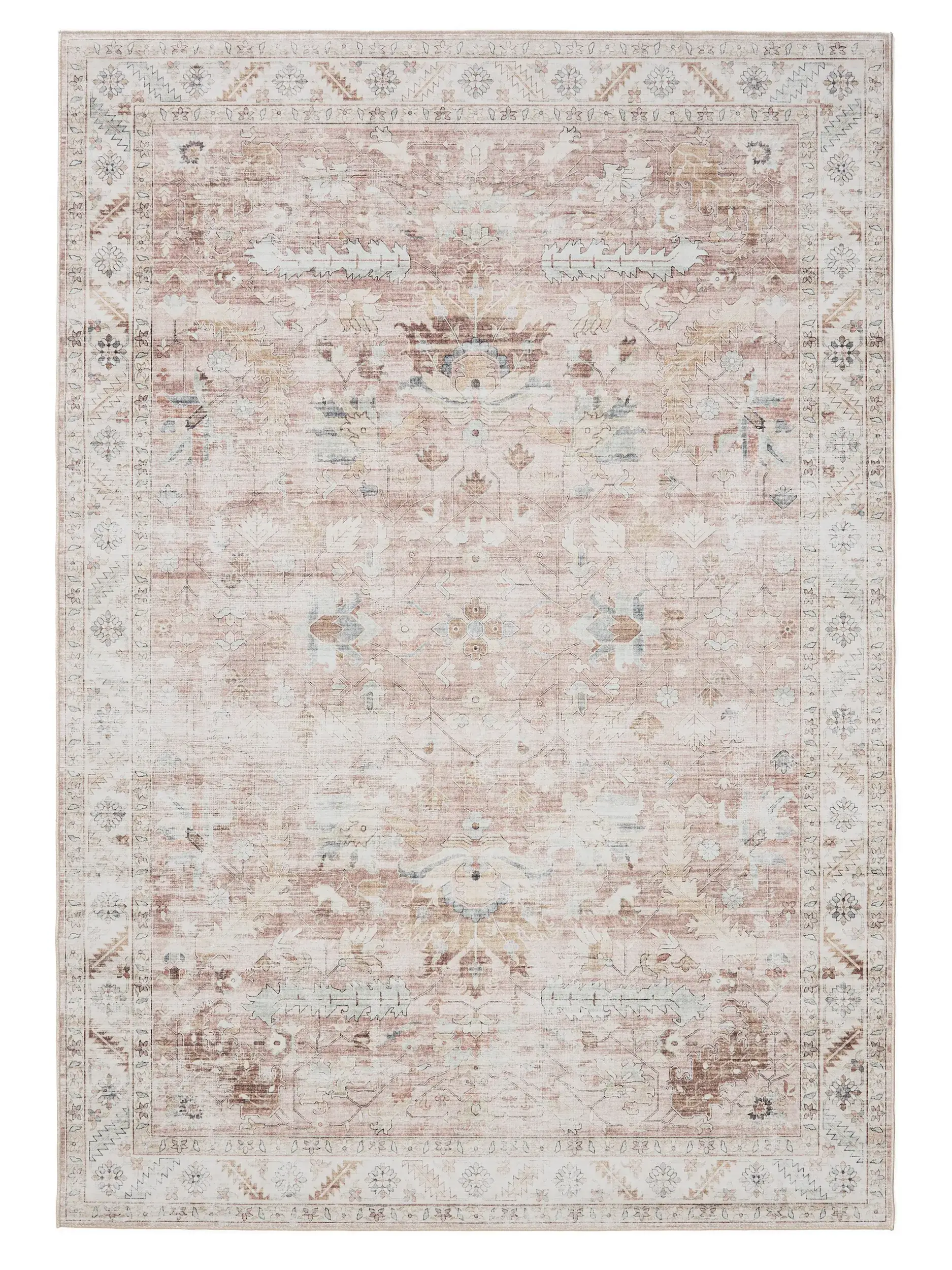 Teppich aus 100% Polyester in Rosa mit 100% Polyester hohem Flor von benuta Basic