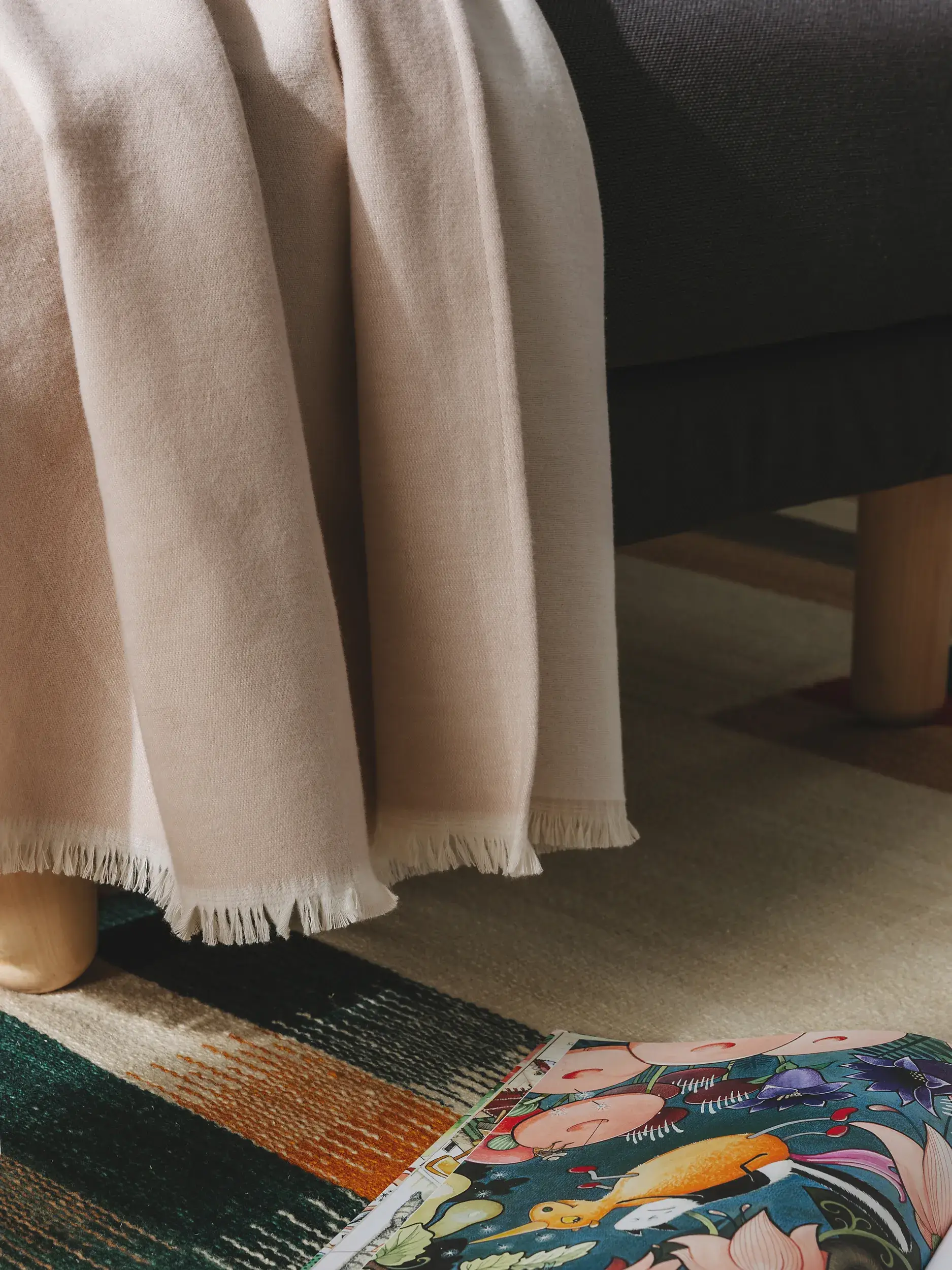 Baumwolldecke Luca Cream im Design  aus  von benuta Nest