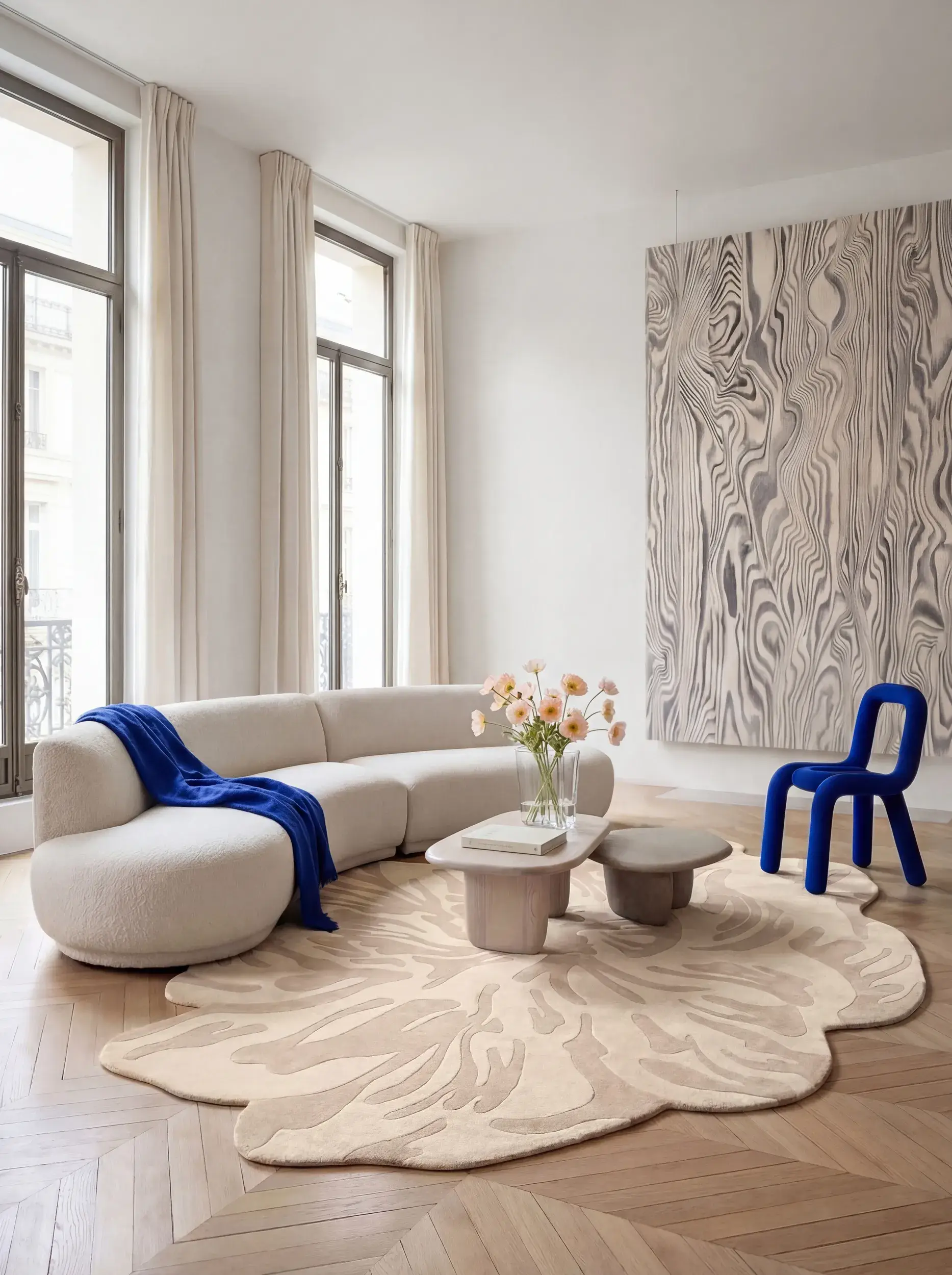 Tapis Lilya en 98% Laine (50% de Nouvelle-Zélande), 2% Lyocell (TENCEL™) en  de benuta Finest