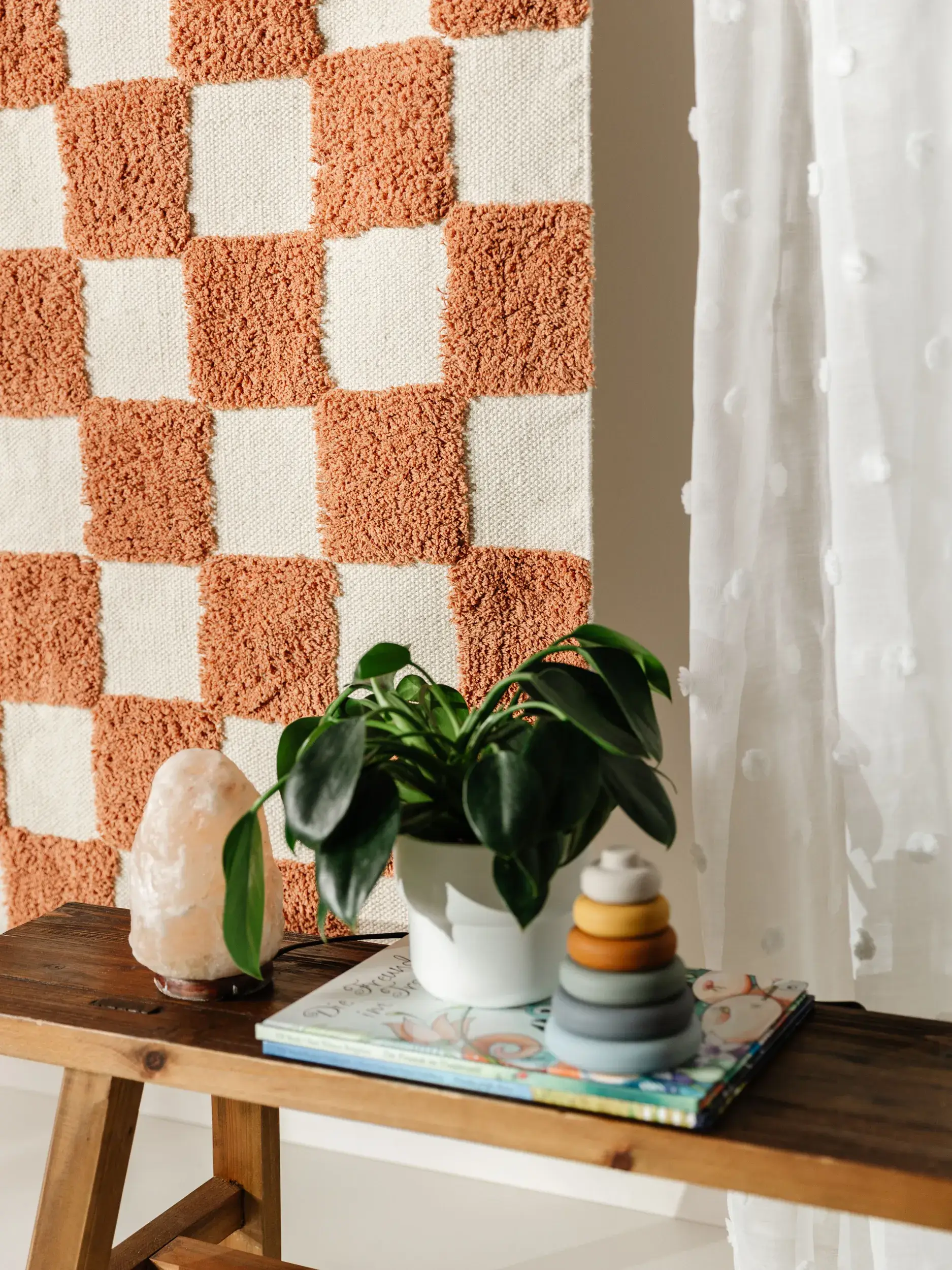 Teppich aus 100% Baumwolle in Rot mit 100% Baumwolle hohem Flor von Lytte