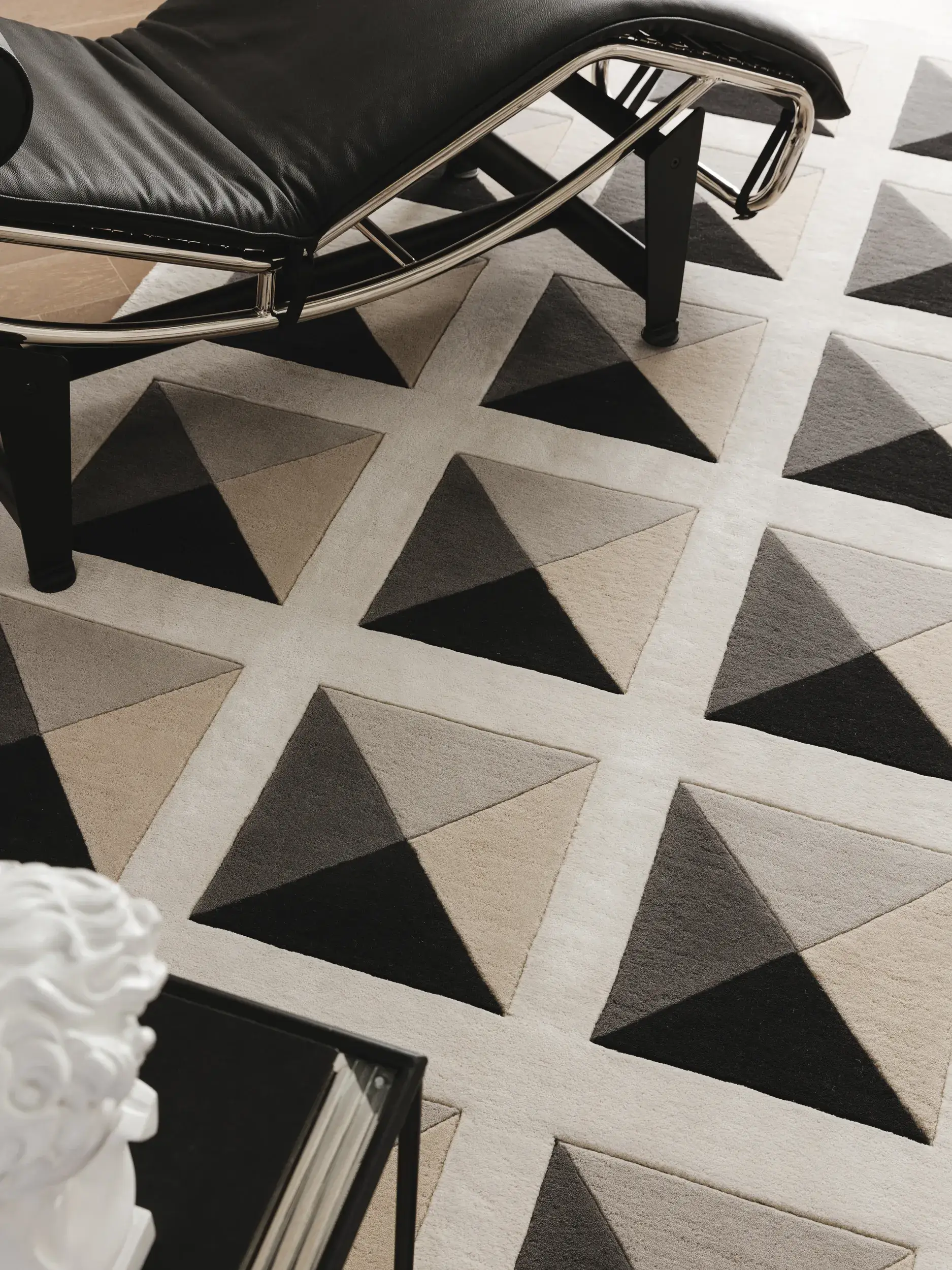 Teppe Sid av 60% Ull, 40% Lyocell (Tencel™) i Beige fra benuta Finest