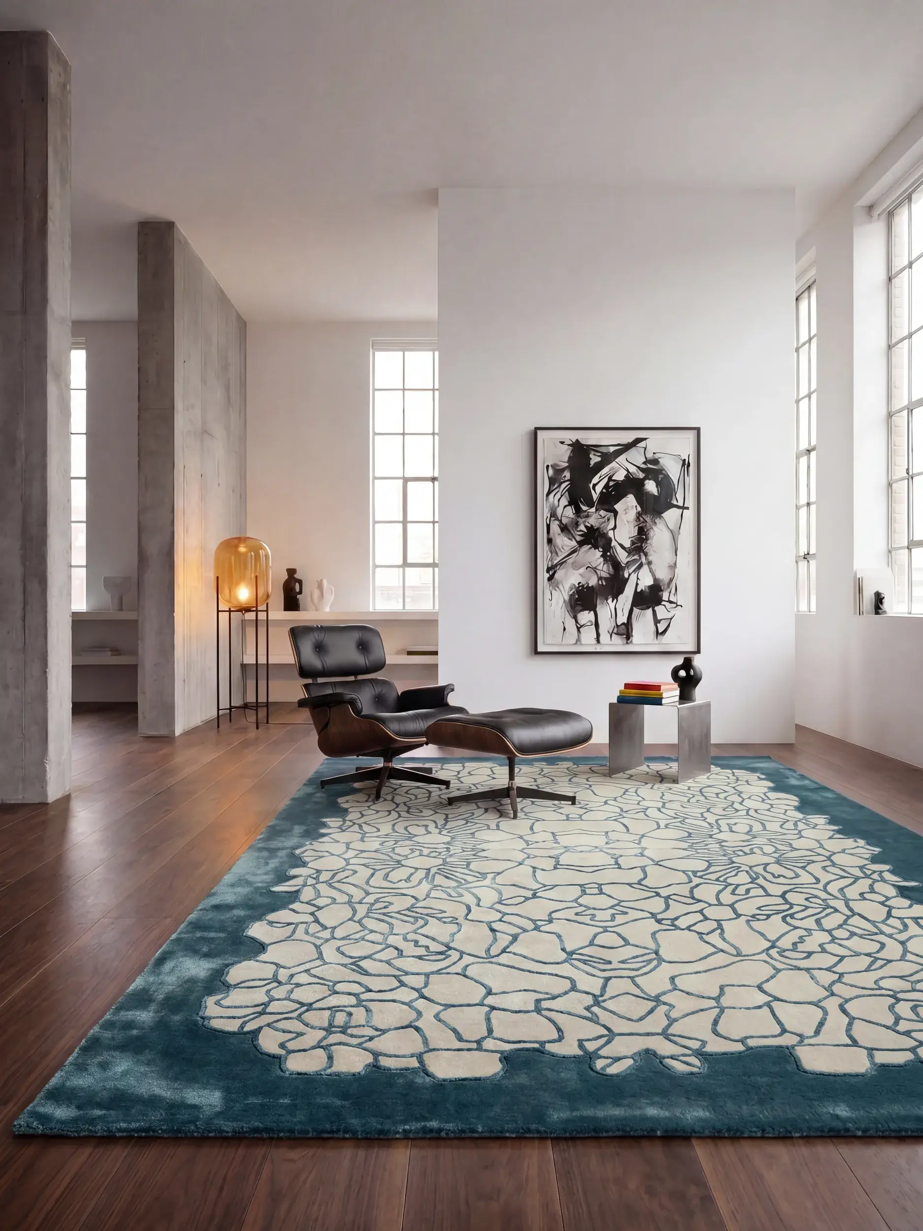 Tapis Tizian en 50% Laine (50% de Nouvelle-Zélande), 50% Lyocell (TENCEL™) en  de benuta Finest