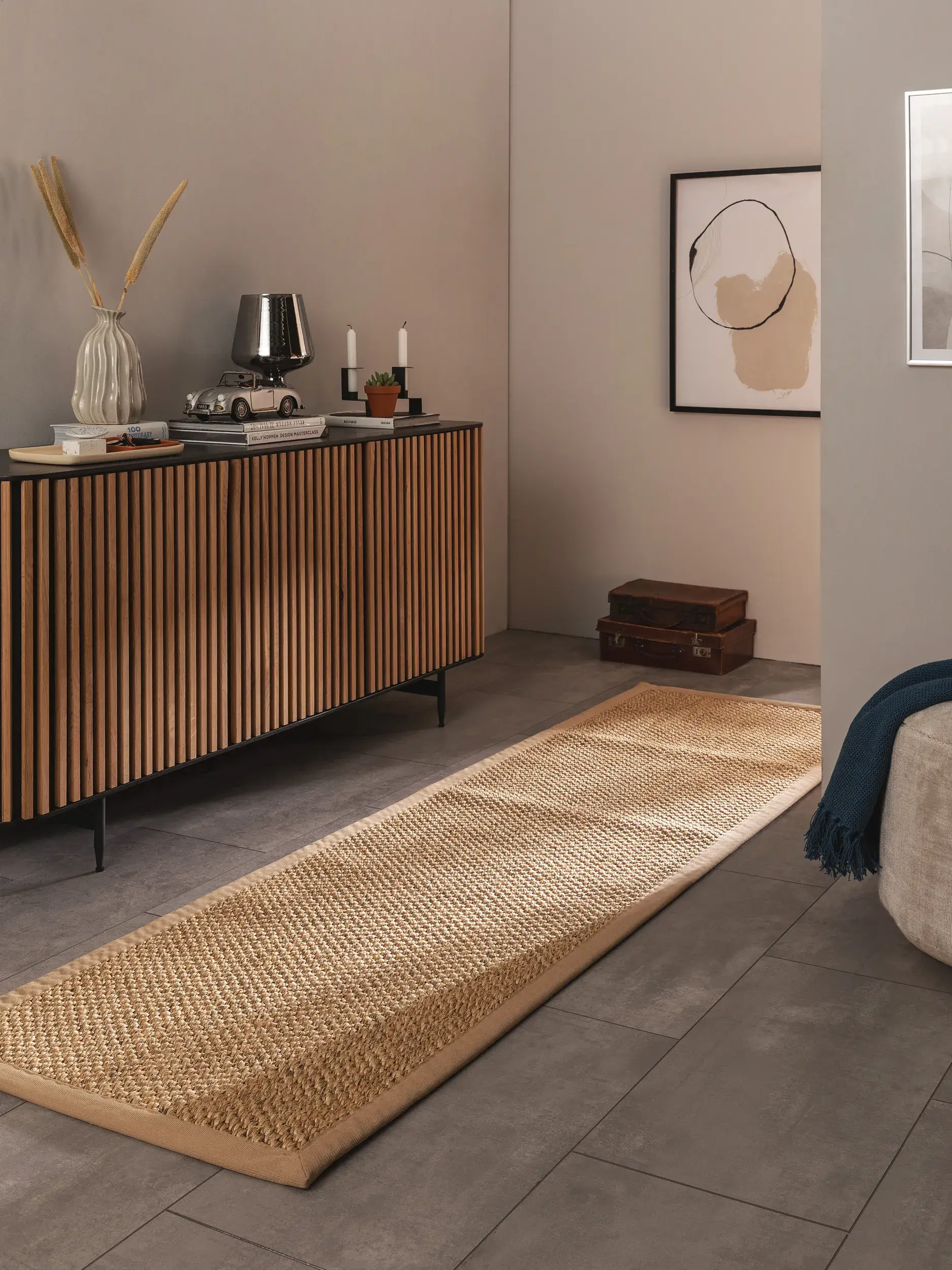 Matto 100% Sisala värissä Beige 100% Sisal korkealla nukalla merkiltä benuta Pure