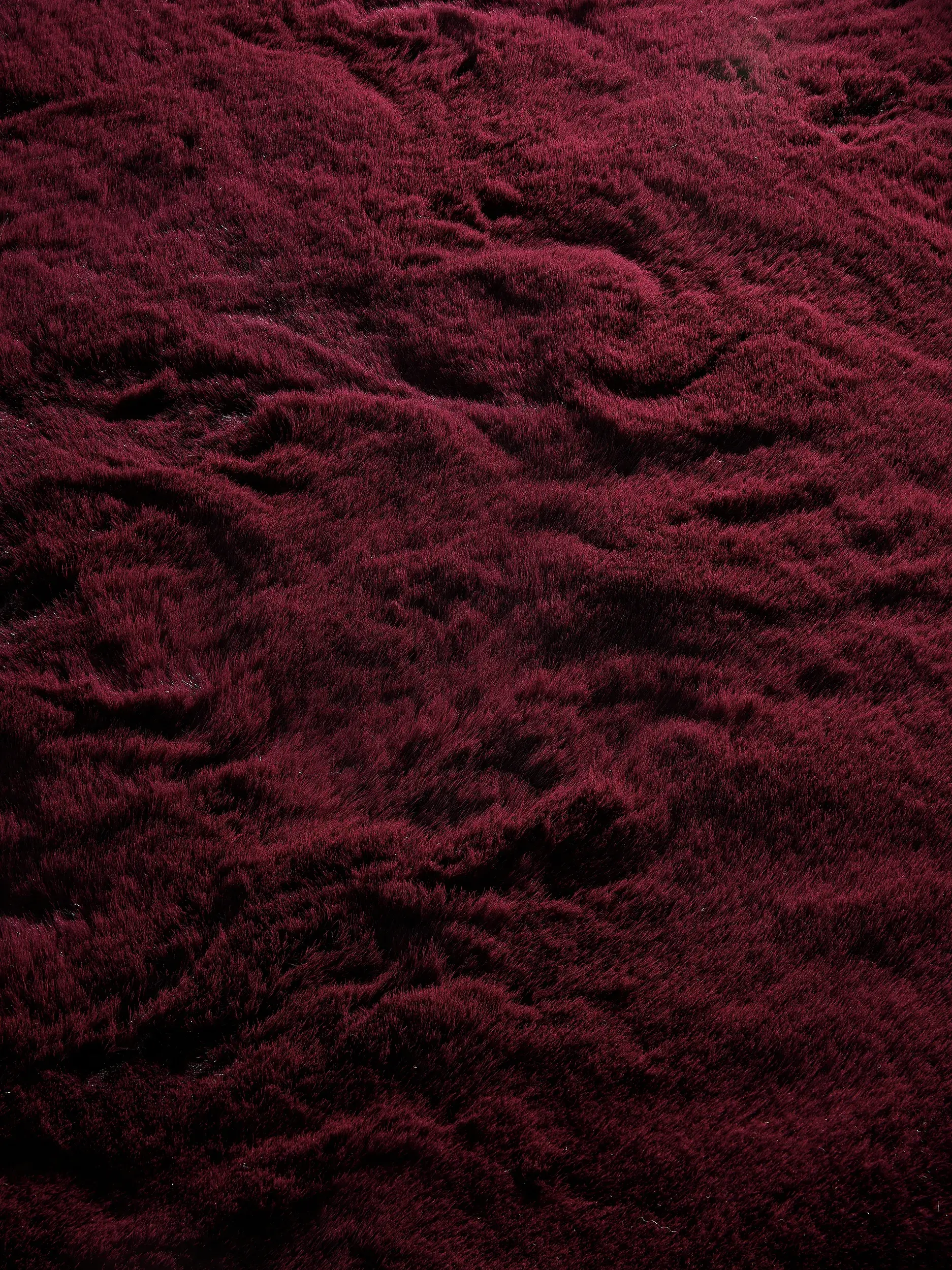 Tappeto di 100% Poliestere in Rosso con pelo alto 100% Poliestere da benuta Finest