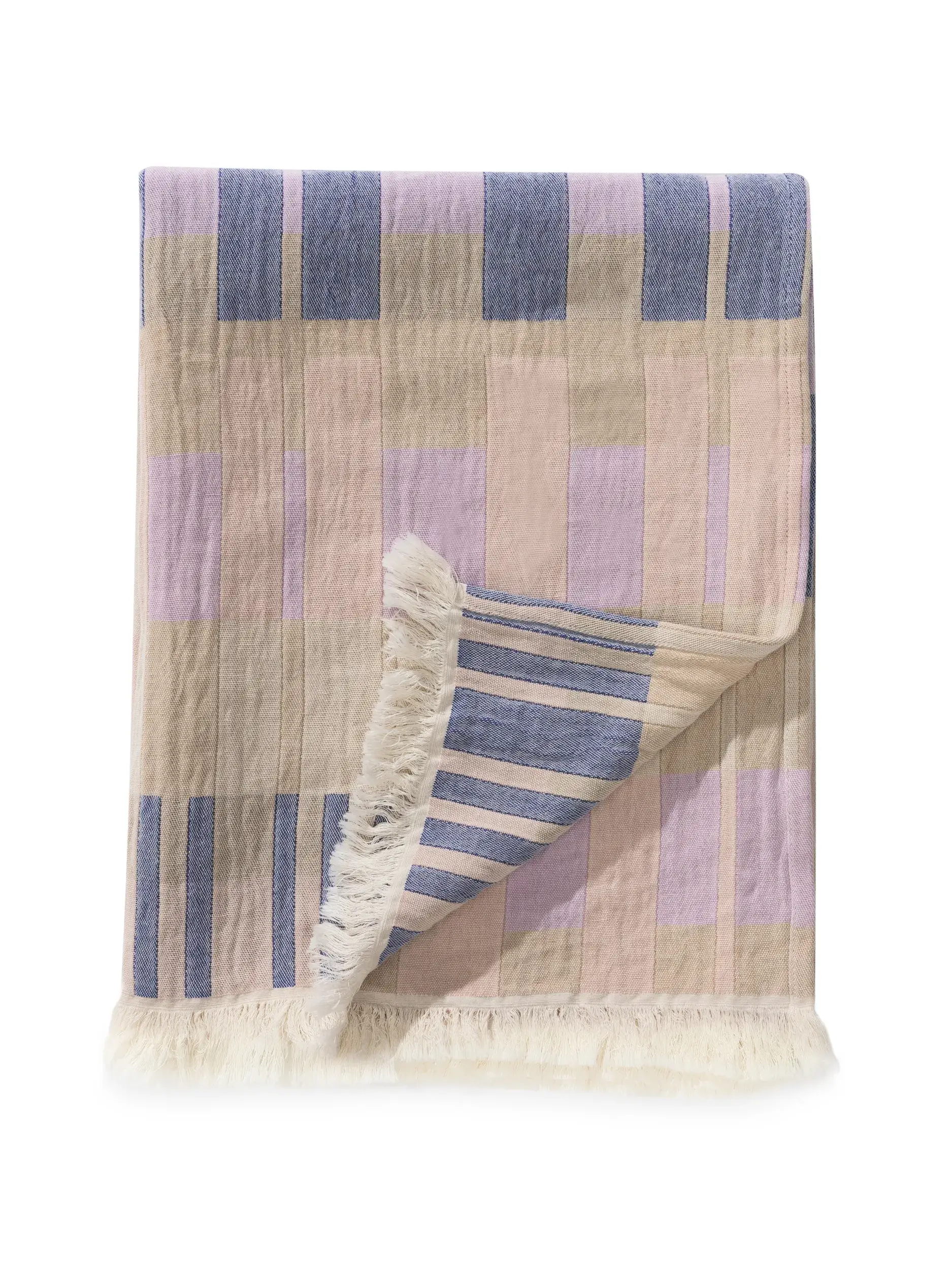 Baumwolldecke Nico Multicolor/Lila von 
