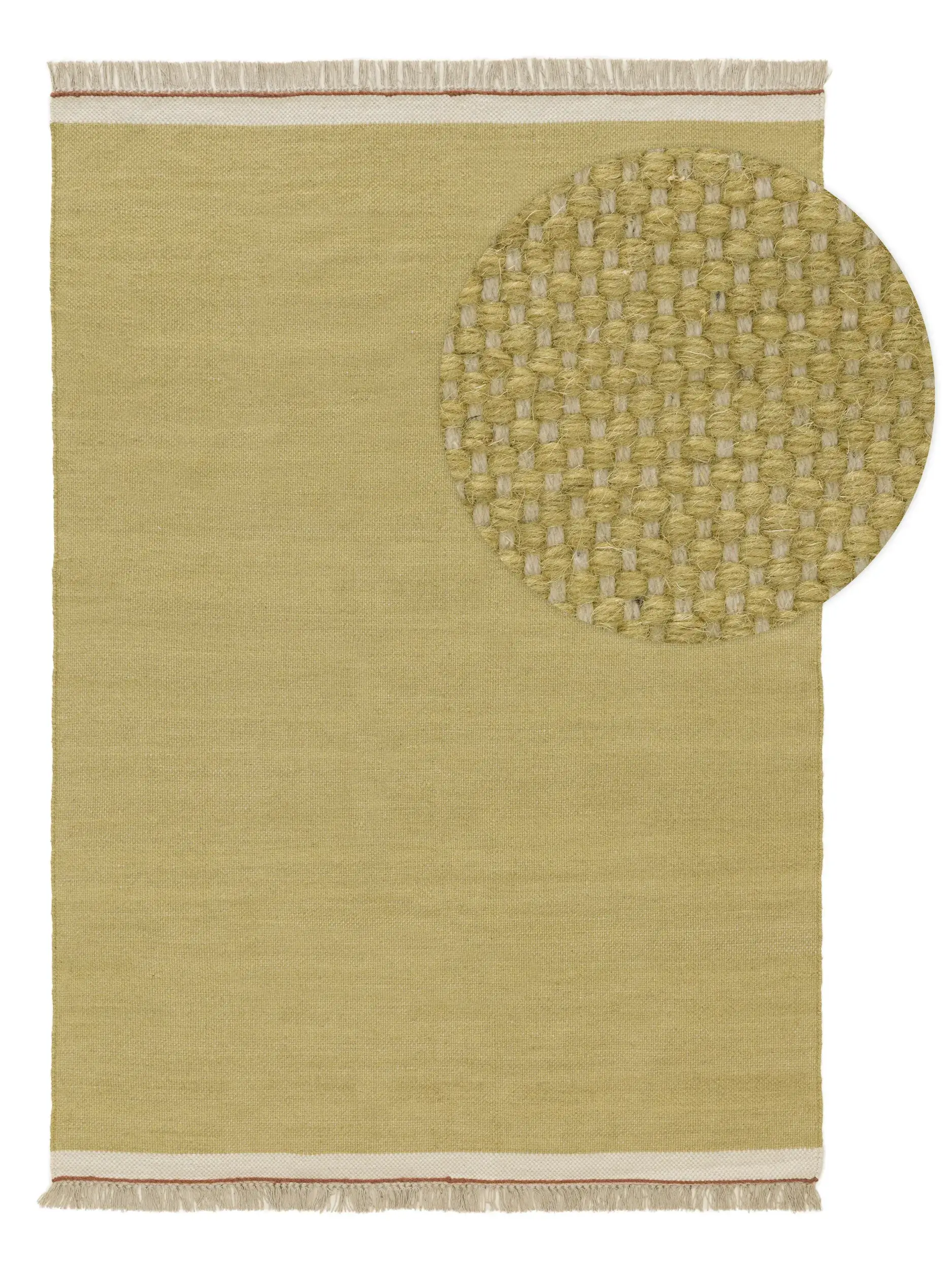 Tappeto di 60% Lana, 40% Cotone in Verde con pelo alto 60% Lana, 40% Cotone da benuta POP