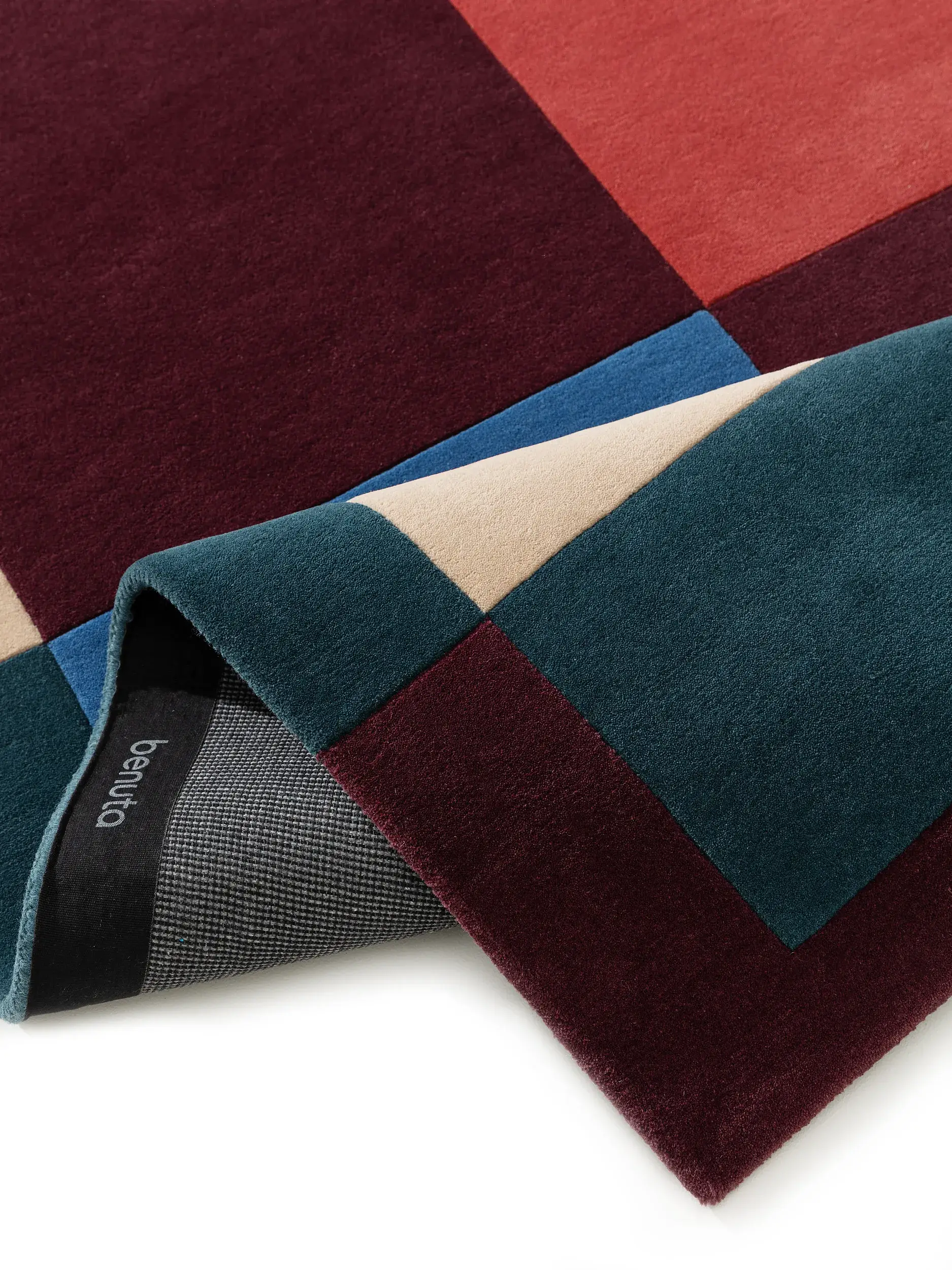Teppich aus 100% Wolle (aus Neuseeland) in Multicolor mit 100% Wolle (aus Neuseeland) hohem Flor von benuta Finest