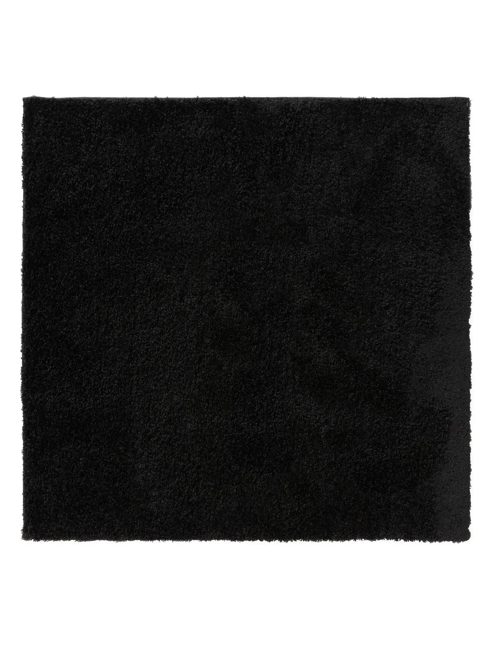 Rug made of 100% Polypropylen in Black with a 100% Polypropylen high pile by benuta Basic
