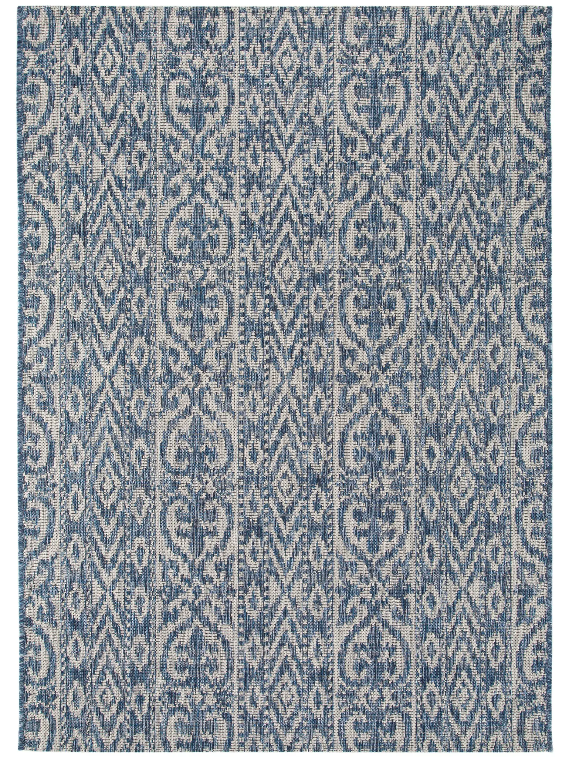 Tapijt van 100% Polypropyleen in Blauw met een 100% Polypropyleen hoge pool van benuta