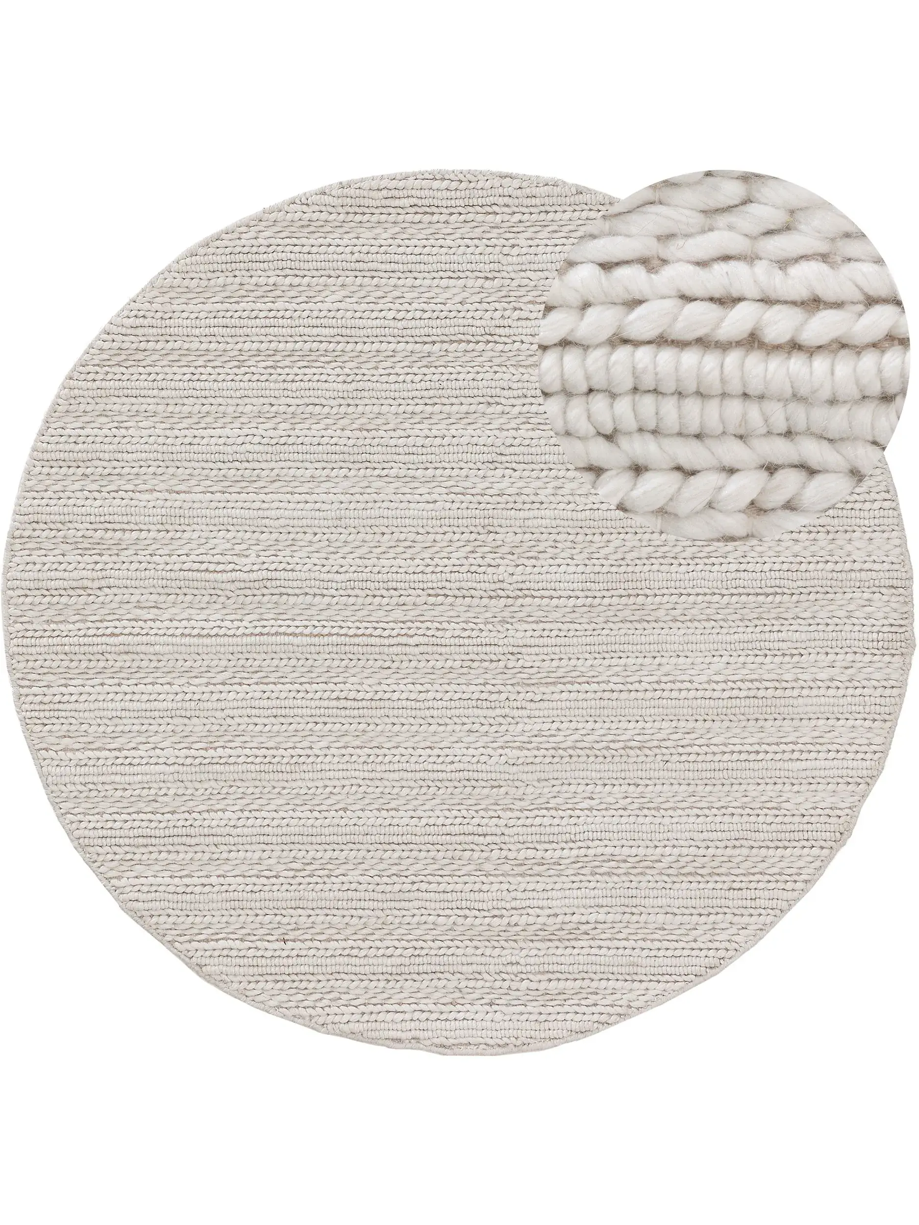 Matta av 70% Ull, 30% Polyester i Beige med 70% Ull, 30% Polyester hög lugg från benuta pure