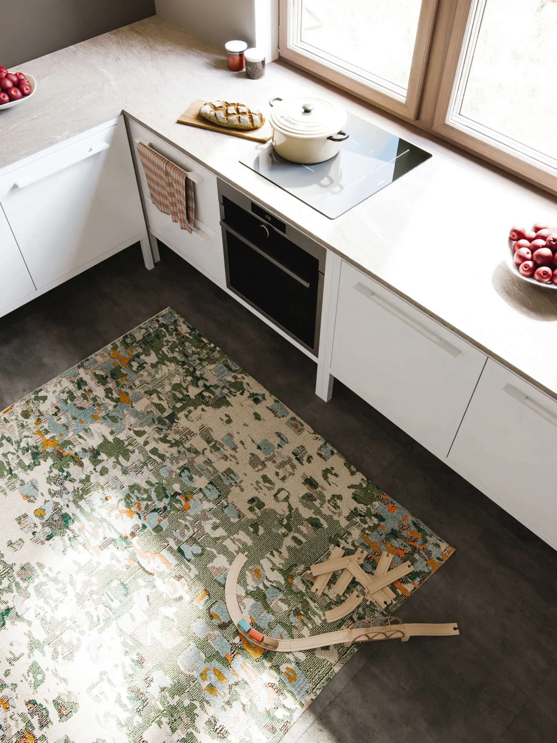 Teppich aus 100% Polypropylen in Multicolor mit 100% Polypropylen hohem Flor von benuta Nest