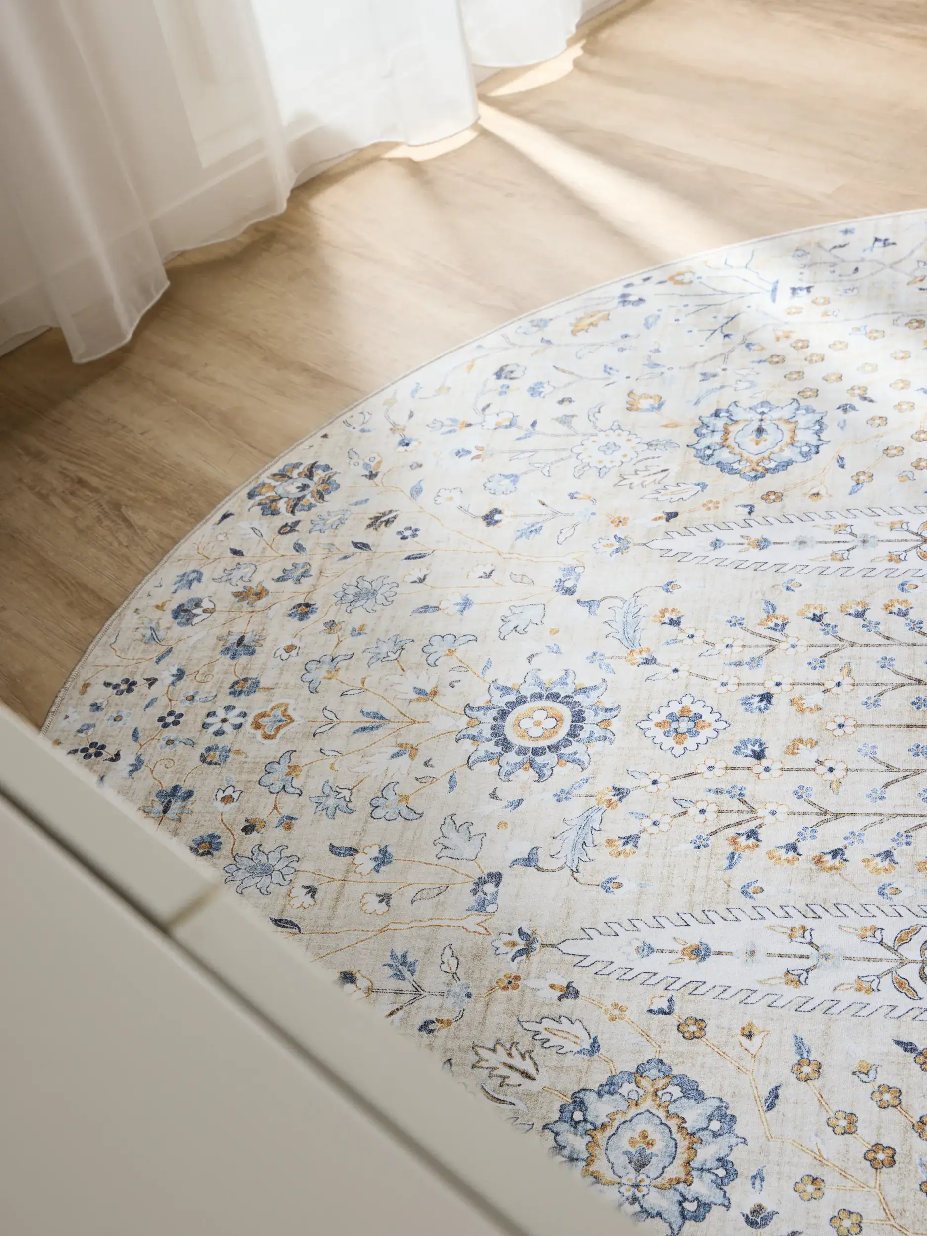 Rug made of 100% Polyester in Beige with a 100% Polyester high pile by benuta Basic