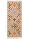 Met de hand geweven Kilim Zohra Veelkleurig/Beige