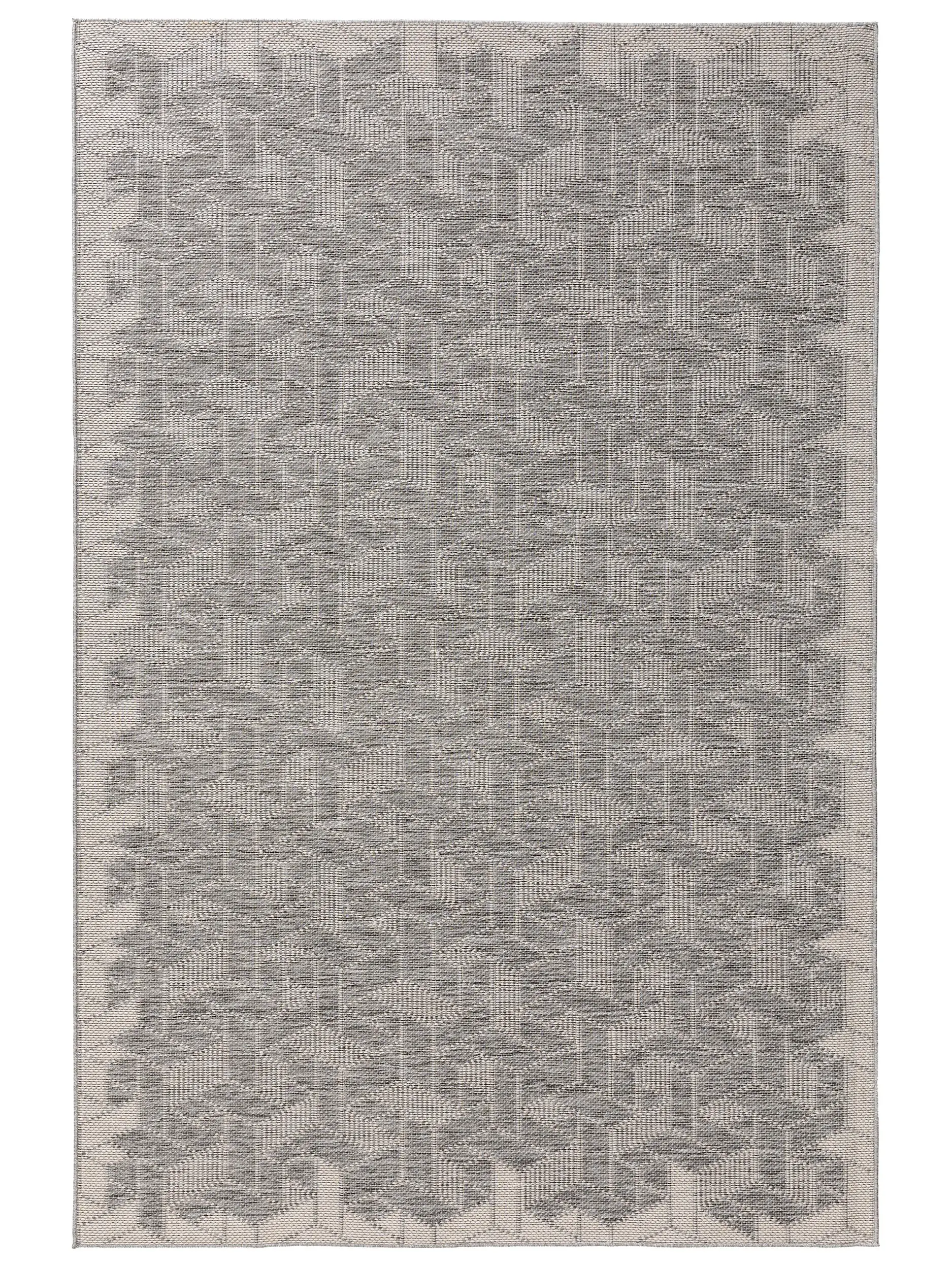 Rug made of 100% Polypropylen in Grey with a 100% Polypropylen high pile by benuta Nest