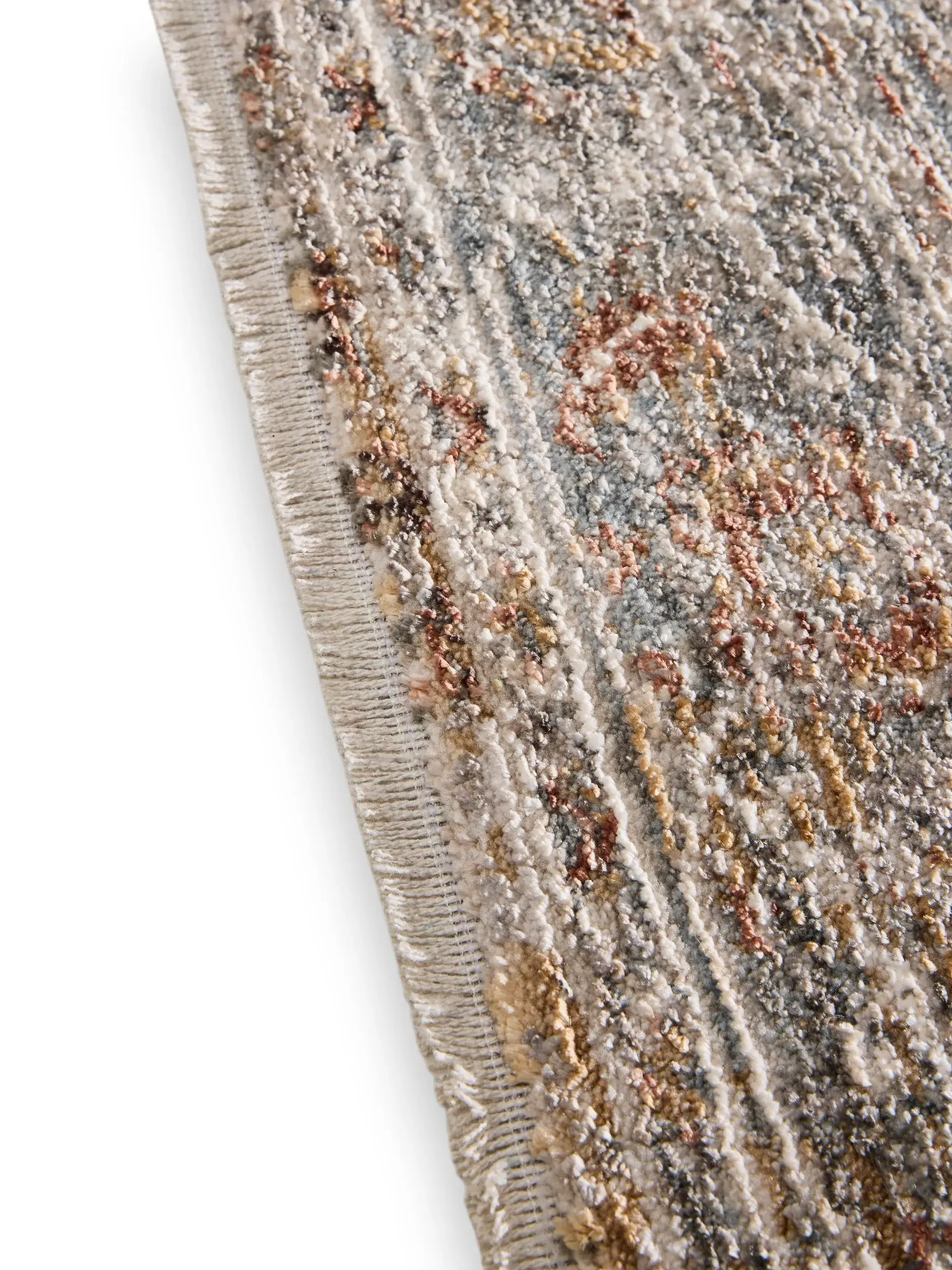 Tappeto di 100% Poliestere in Grigio con pelo alto 100% Poliestere da benuta nest
